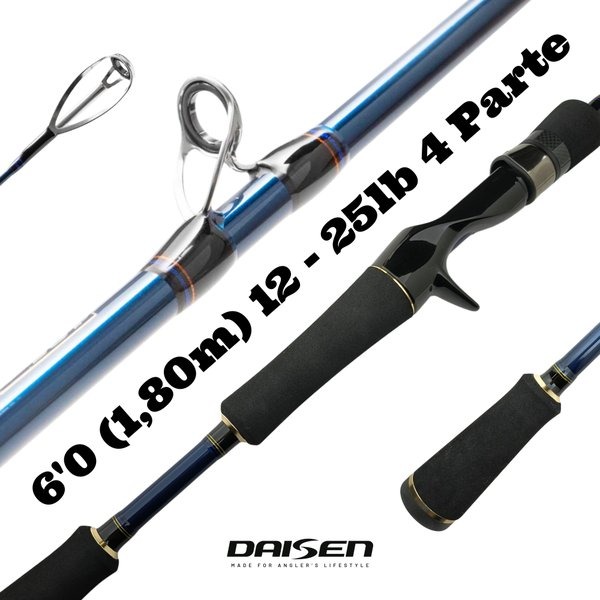 Vara Daisen Kitsune Travel | 6'0 (1,80m) 12 - 25lb - Carretilha - 4 Partes 