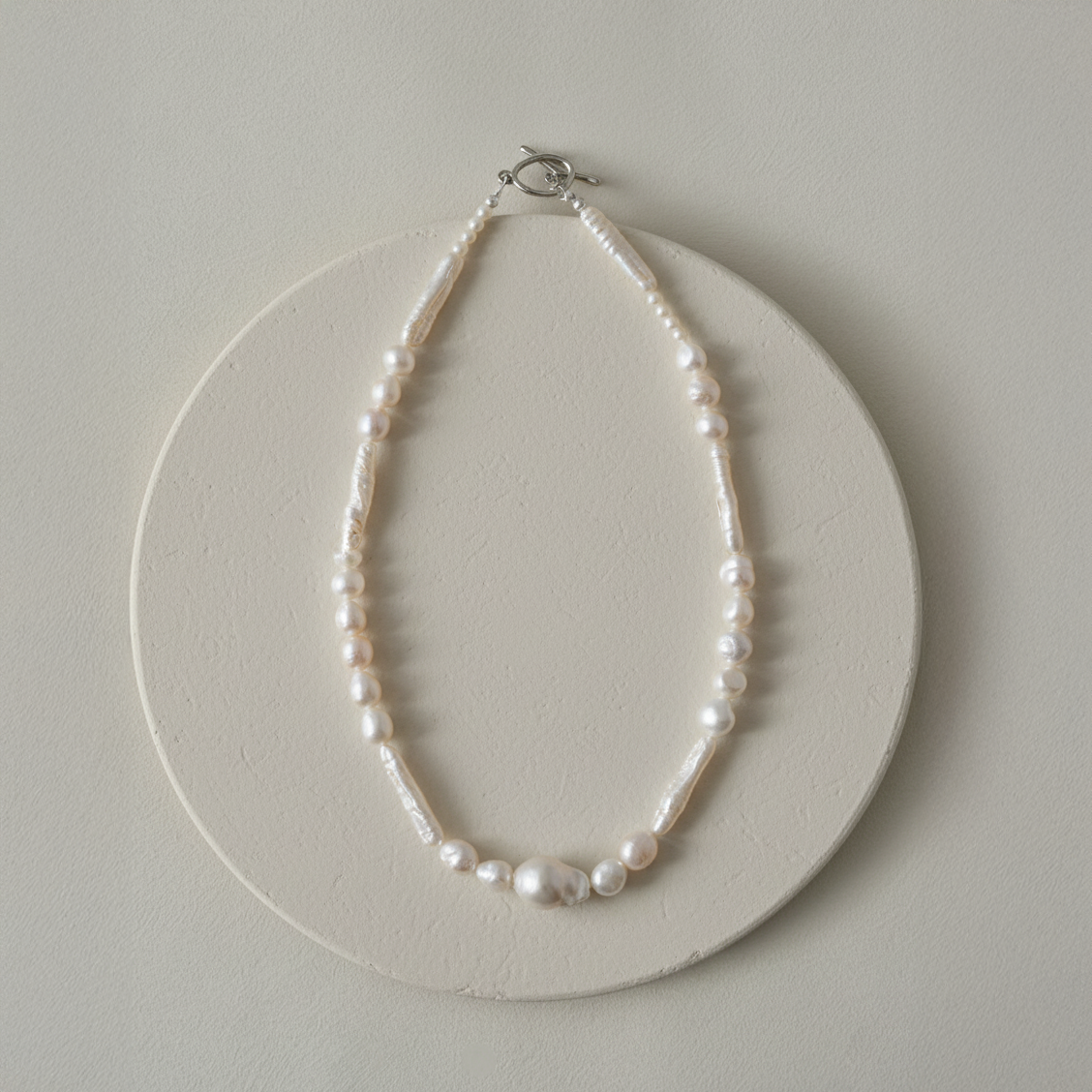 Mixed Shape Pearl Choker