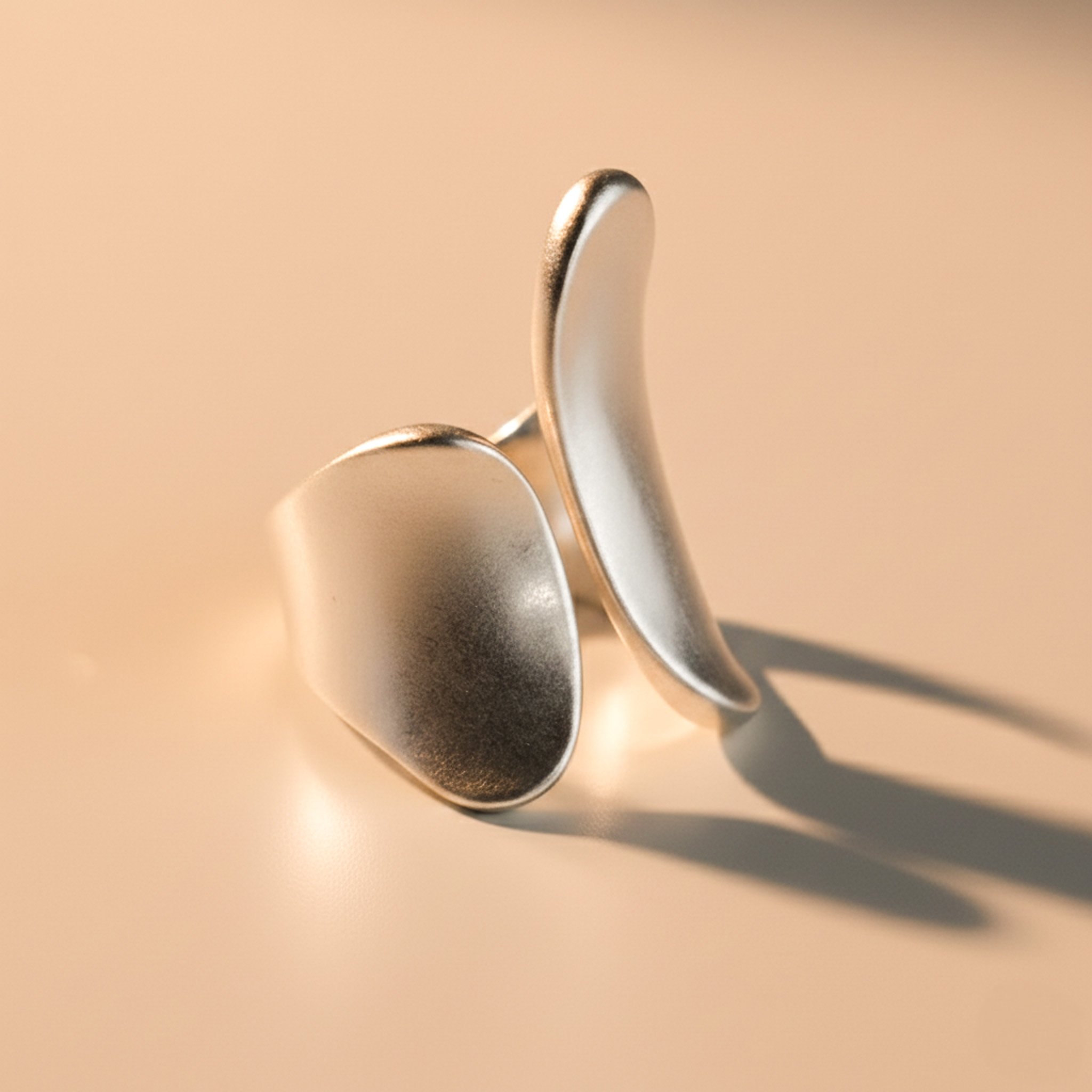 Modern Abstract Silver Ring