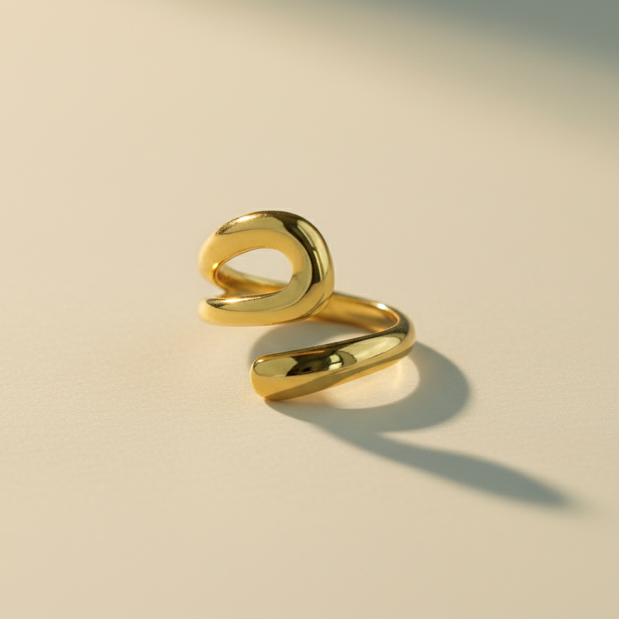 Elegant Gold Open Band Ring