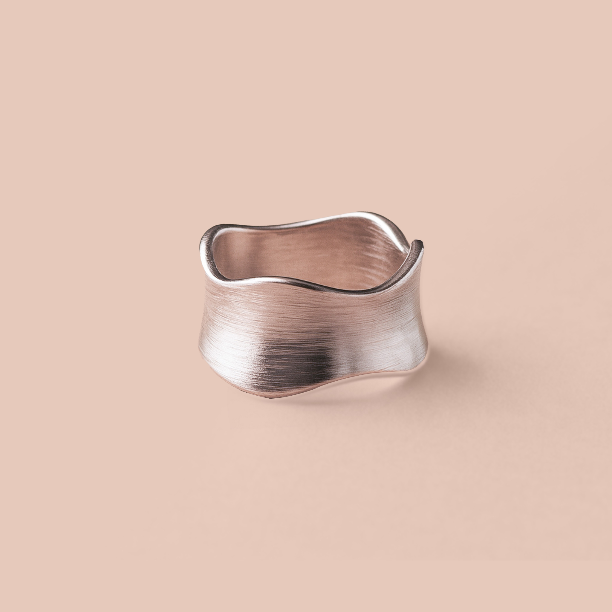 Modern Silver Adjustable Ring