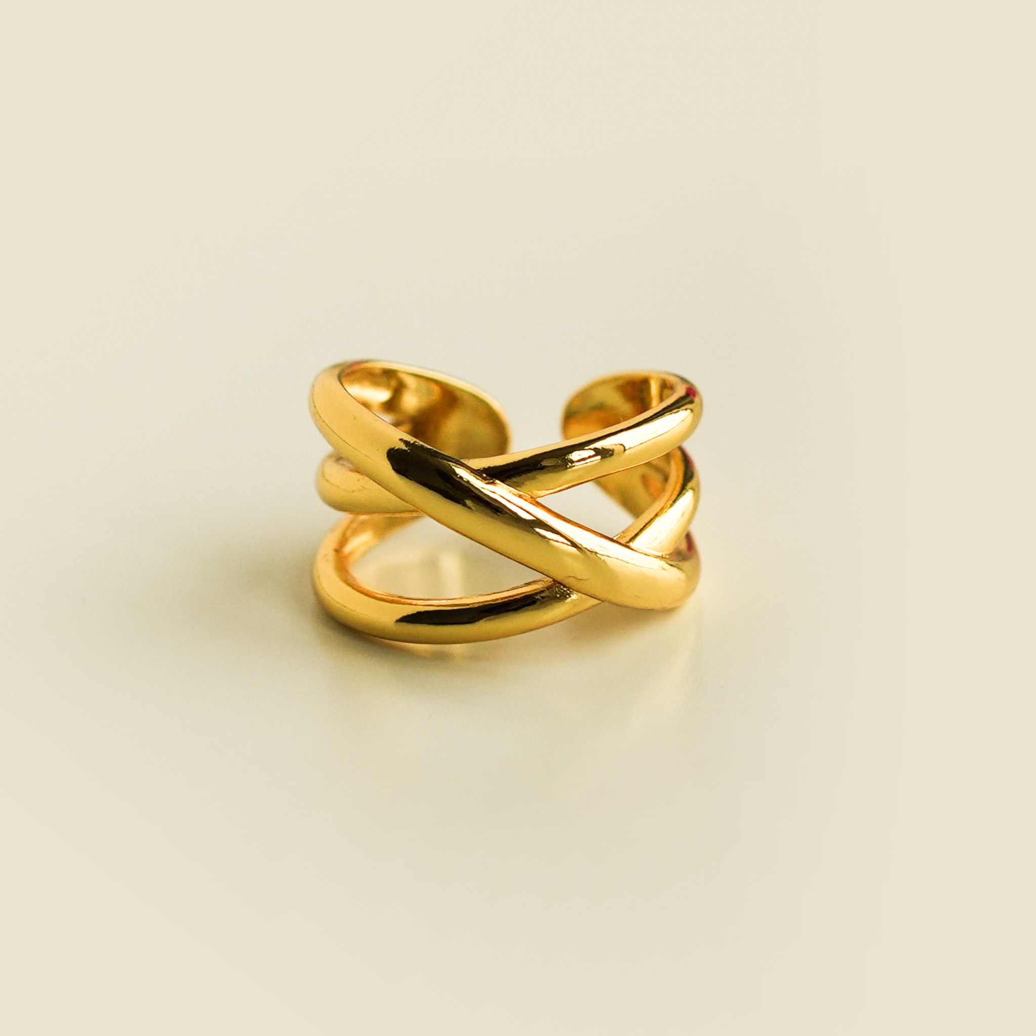 Gold Crossover Ring