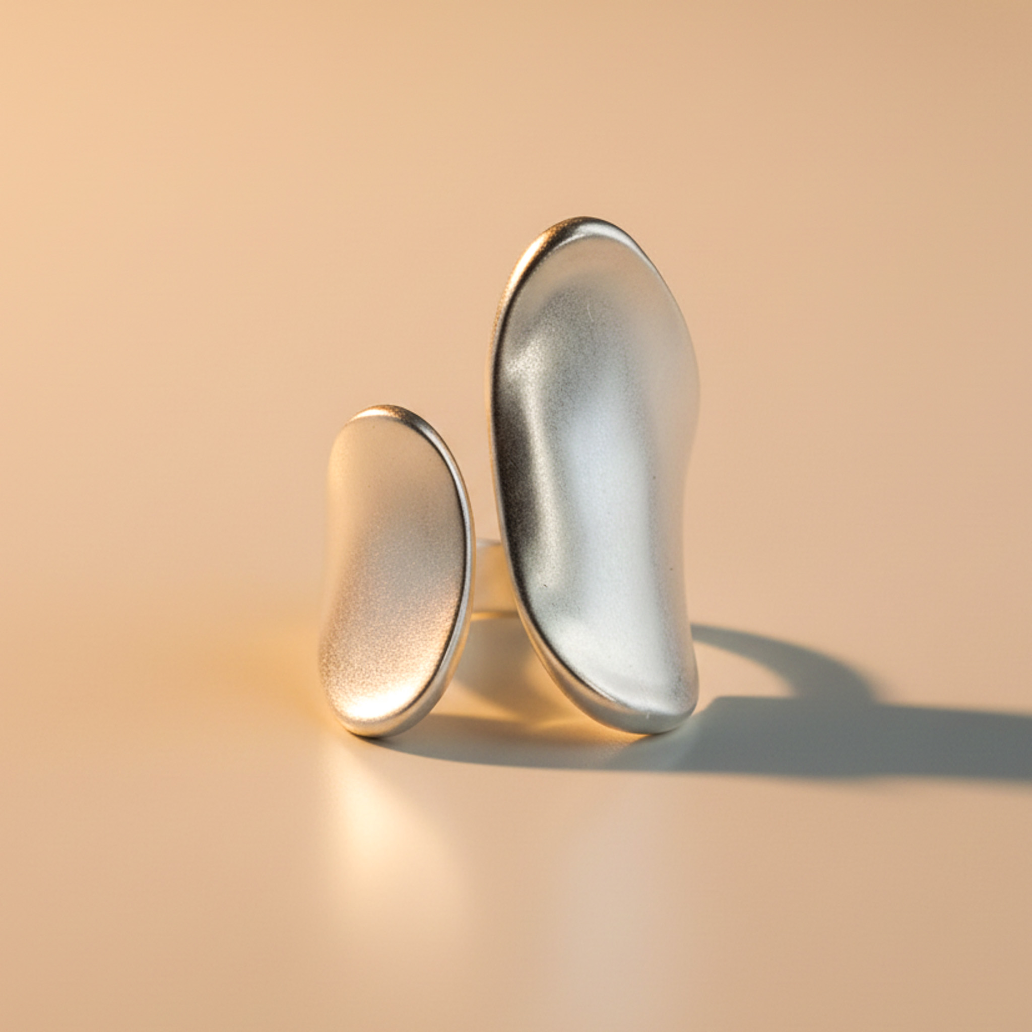 Modern Abstract Silver Ring