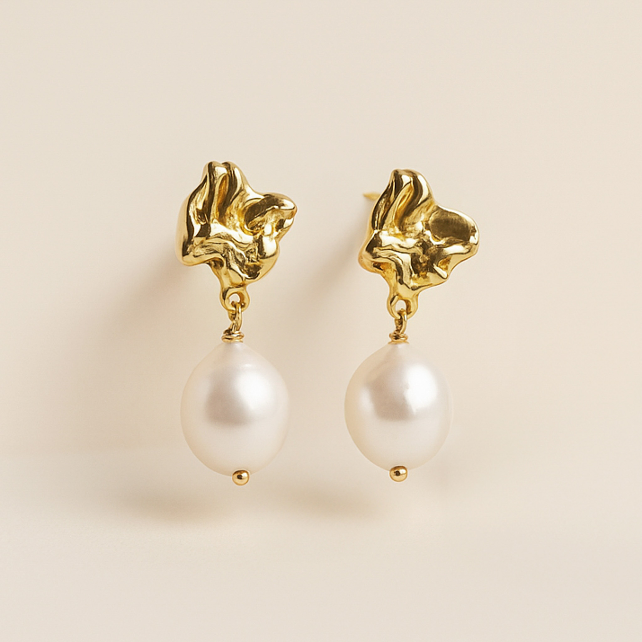 Large Freshwater Baroque Pearl Earrings