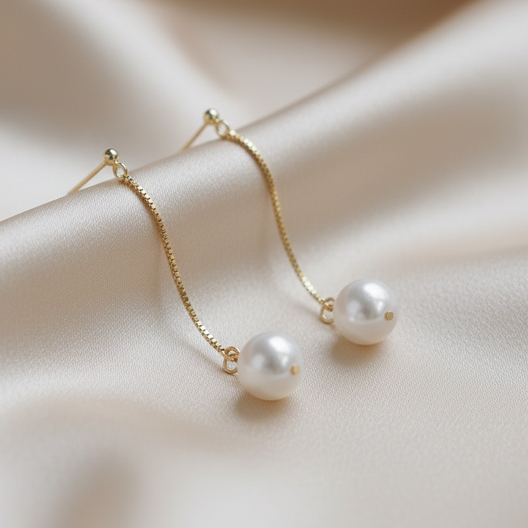 Elegant Pearl Drop Earrings