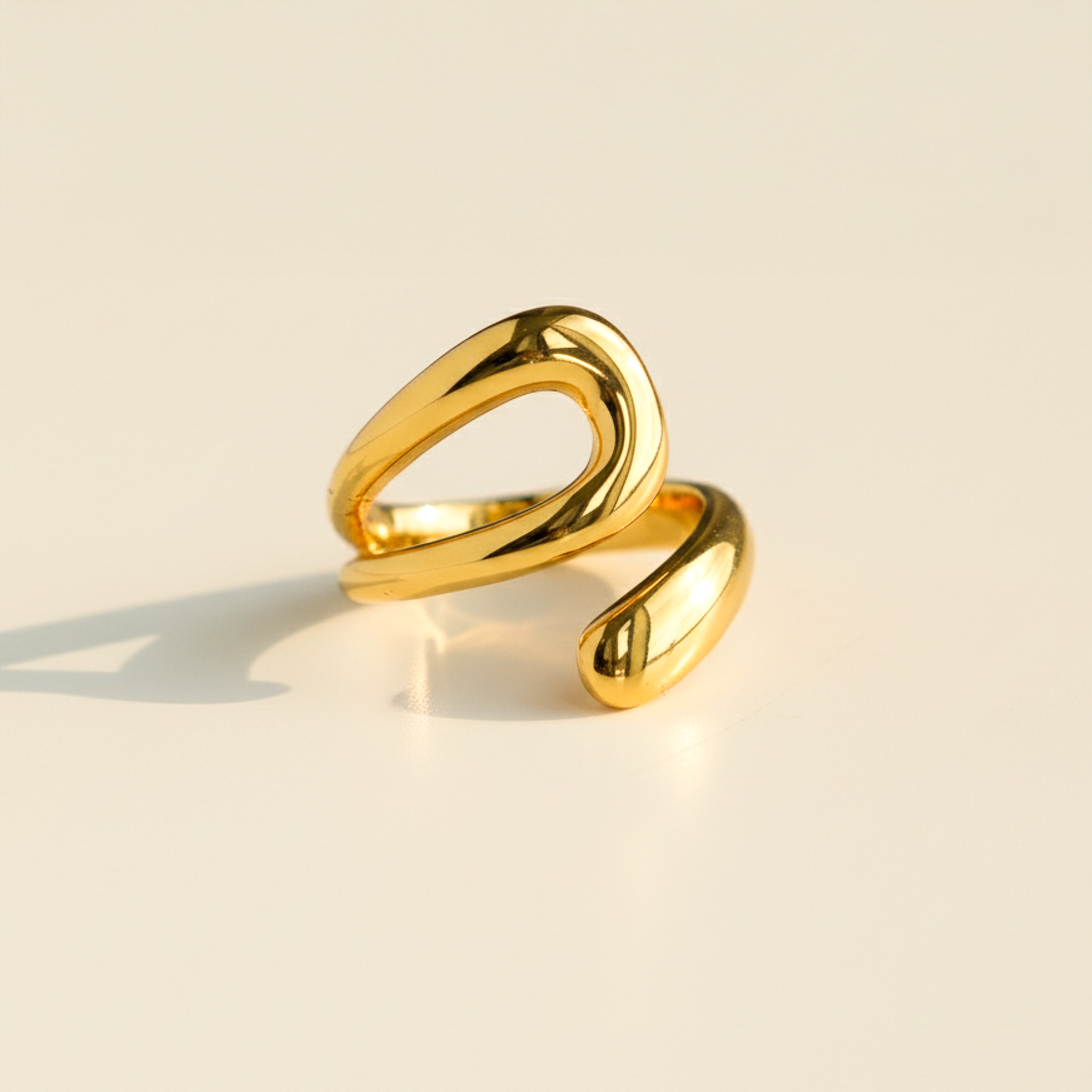 Elegant Gold Open Band Ring