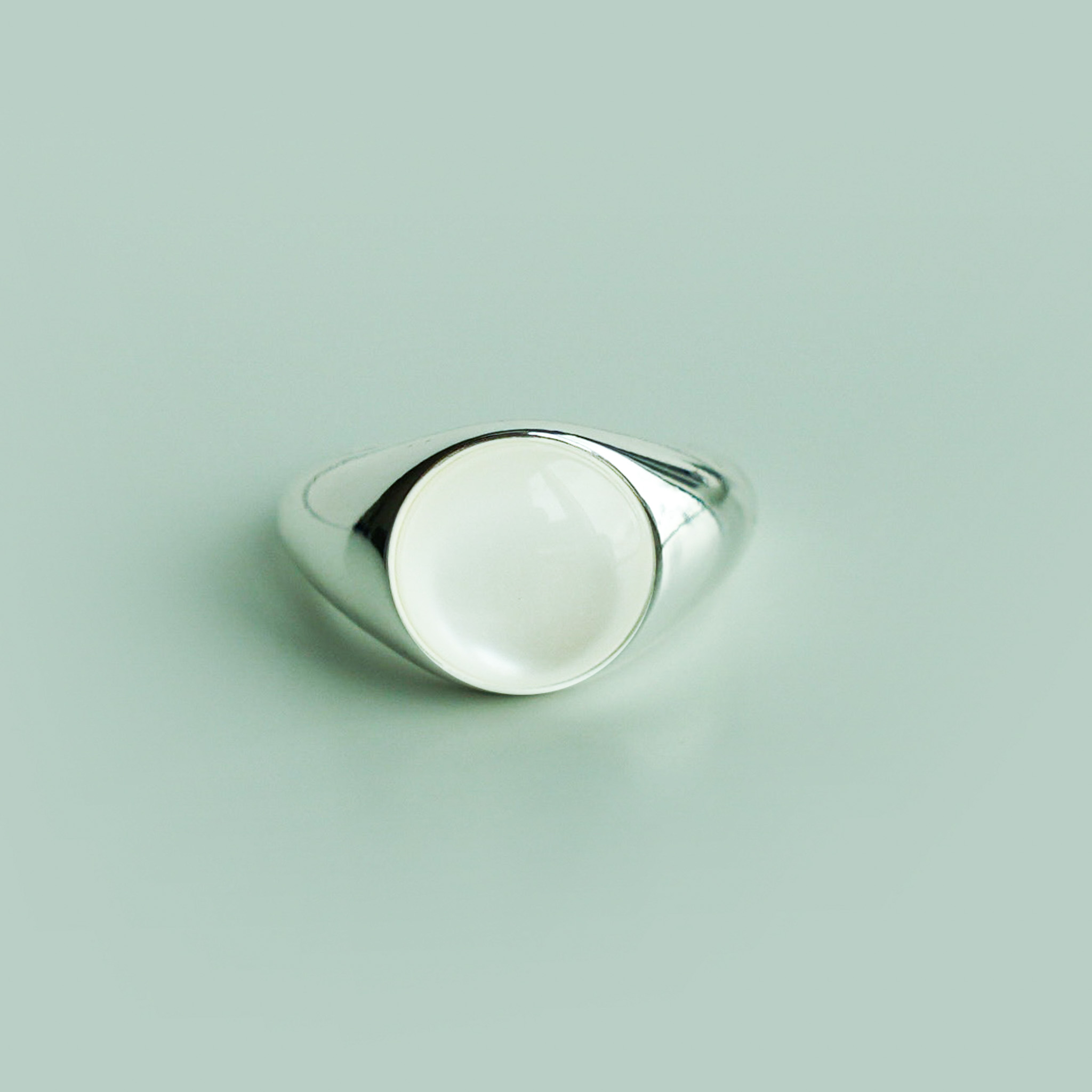Silver Moonstone Ring
