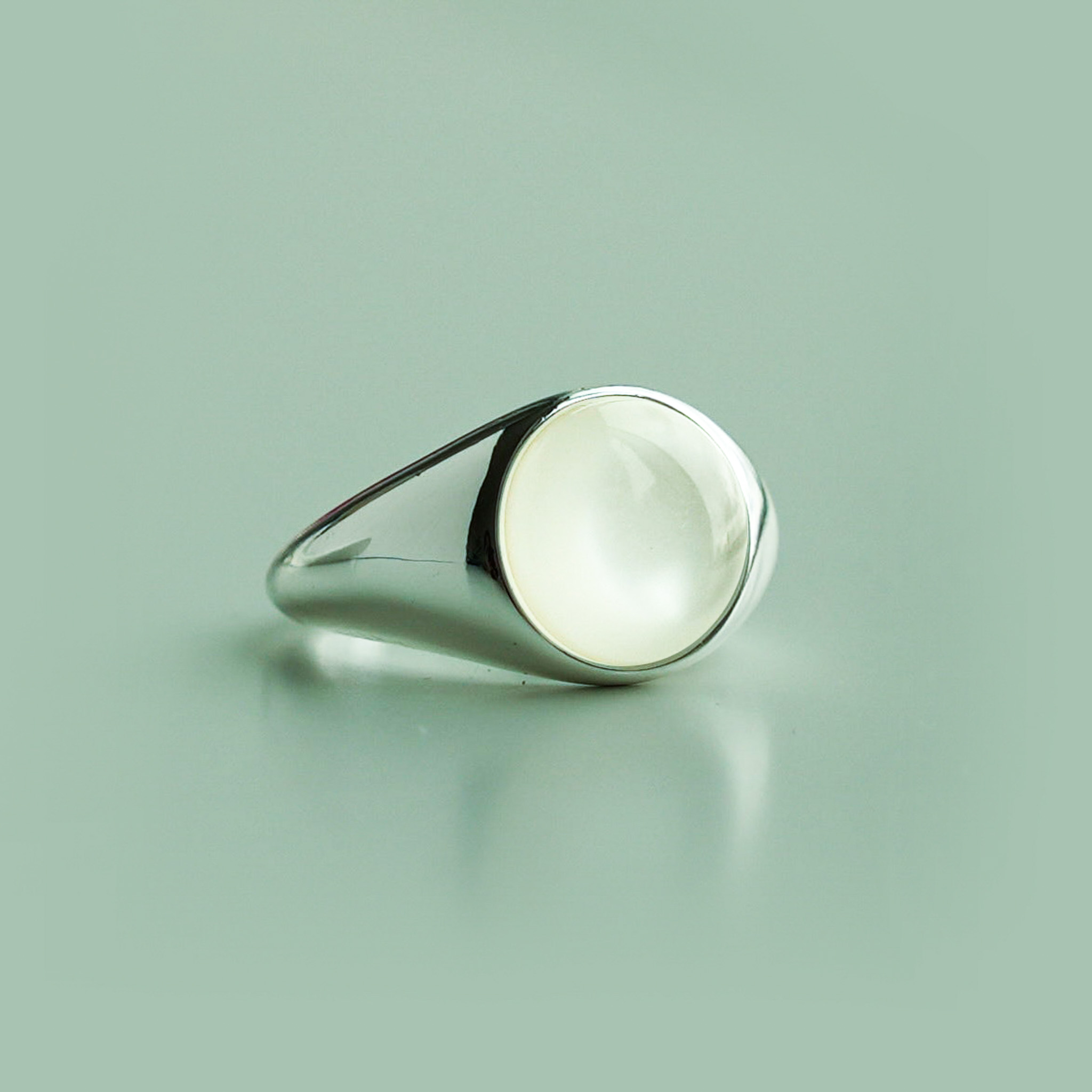 Silver Moonstone Ring