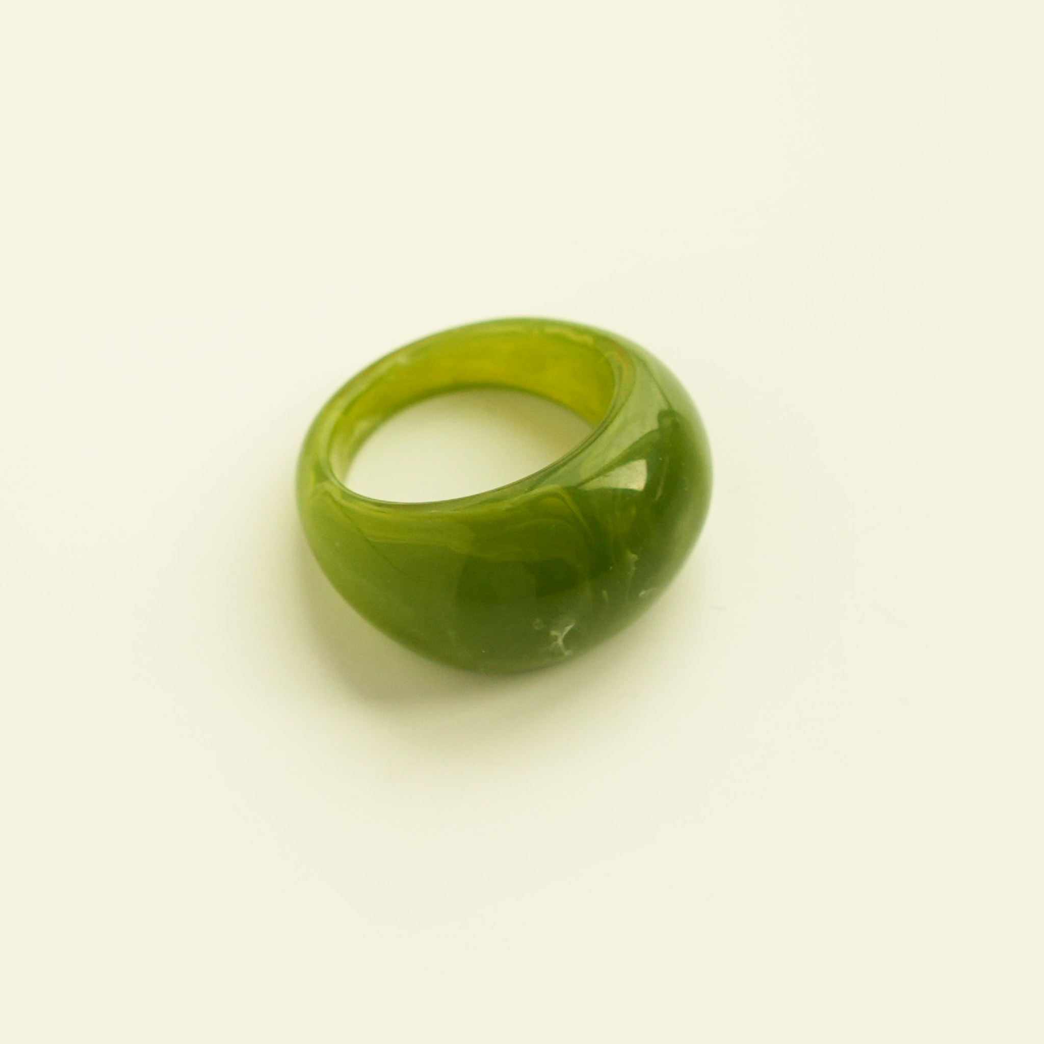 Green Resin Statement Ring