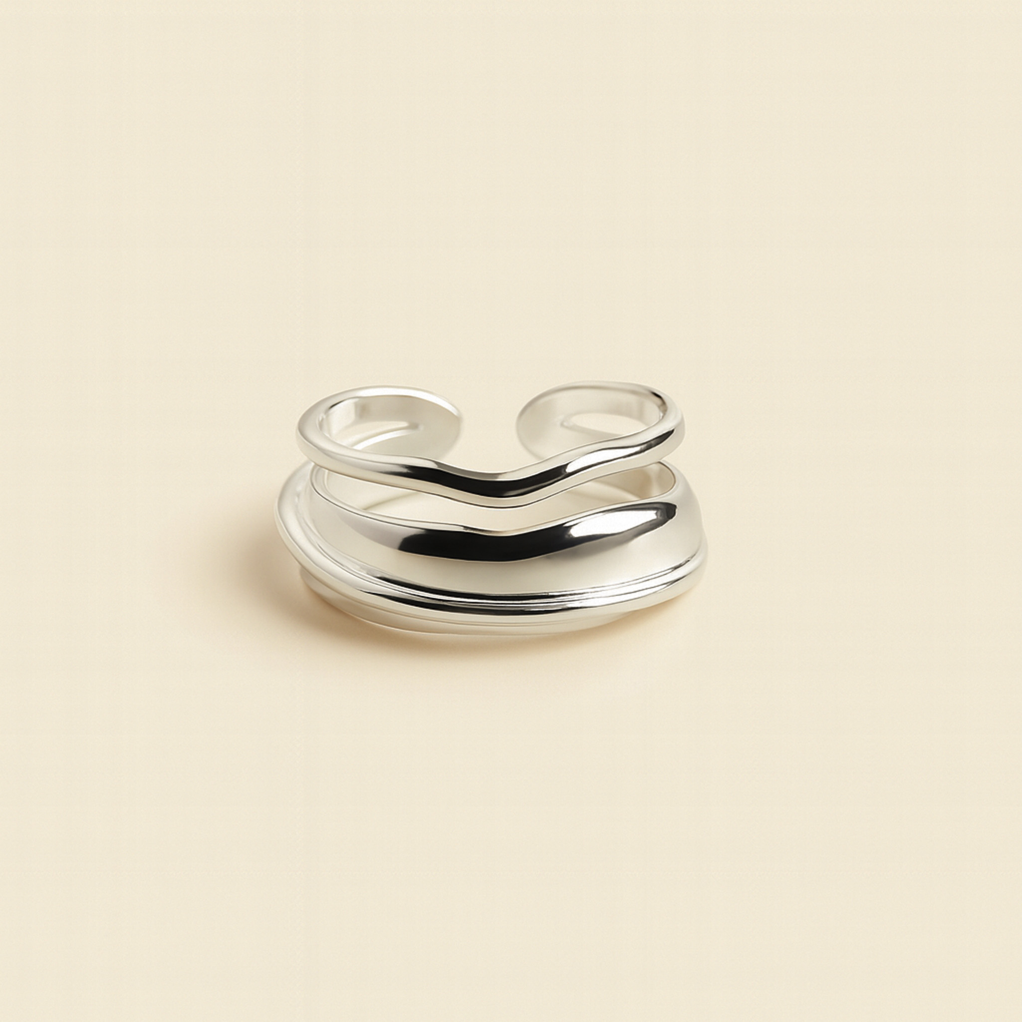Silver Wave Ring
