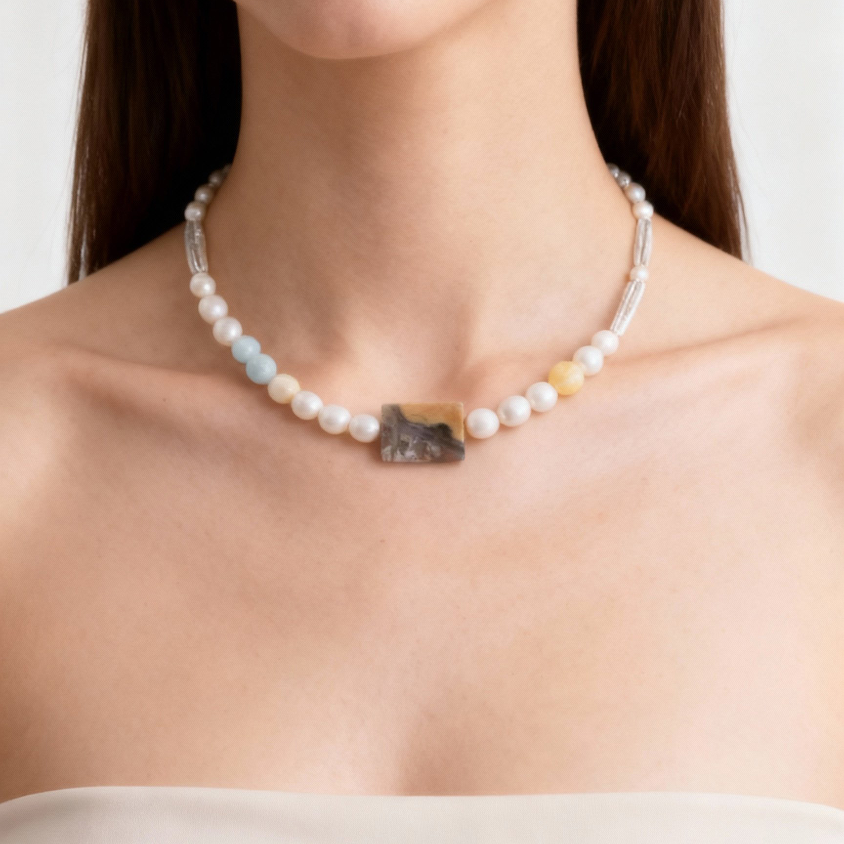 Pearls with Gemstones choker
