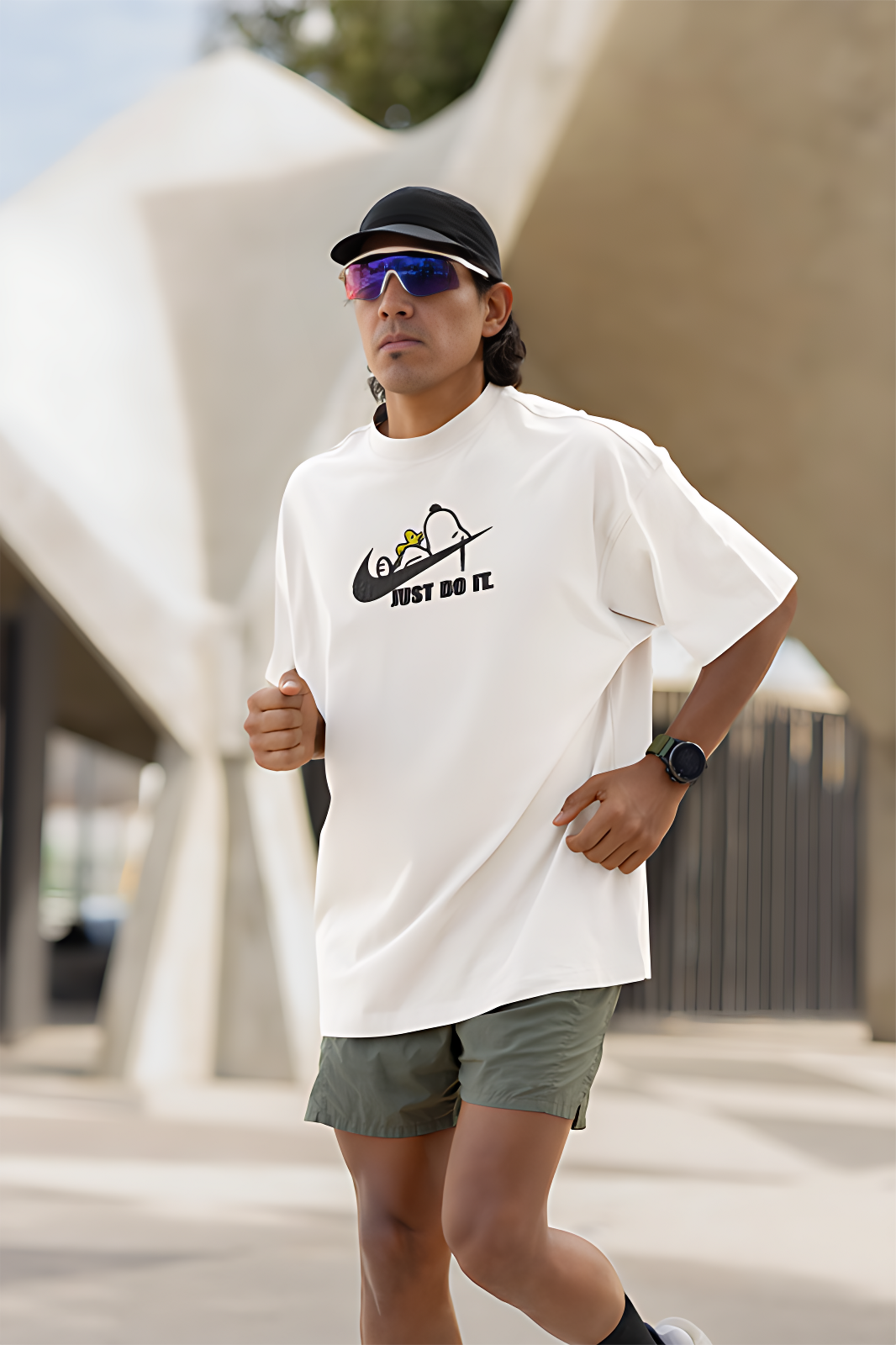 Just Do It Embroidery Oversized T-Shirt