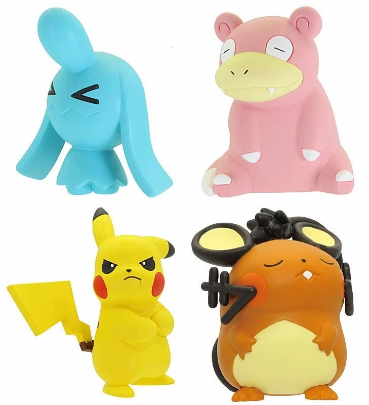 Figurine Pokémon Gashapon "Shiranpuri" – Takara Tomy – Pikachu, Ramoloss, Dedenne ou Okeoke