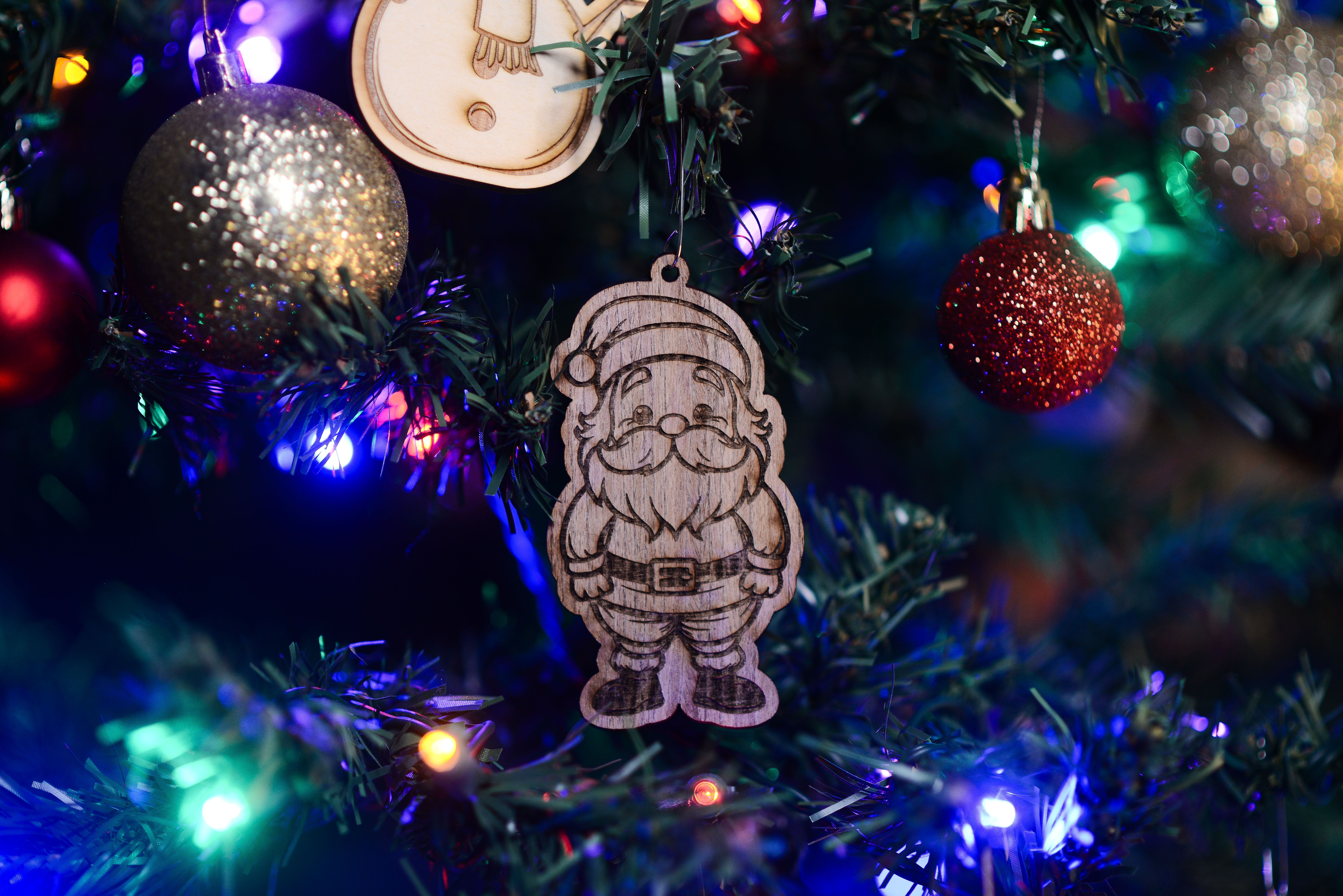 Père Noël - Ornement de Noël en bois