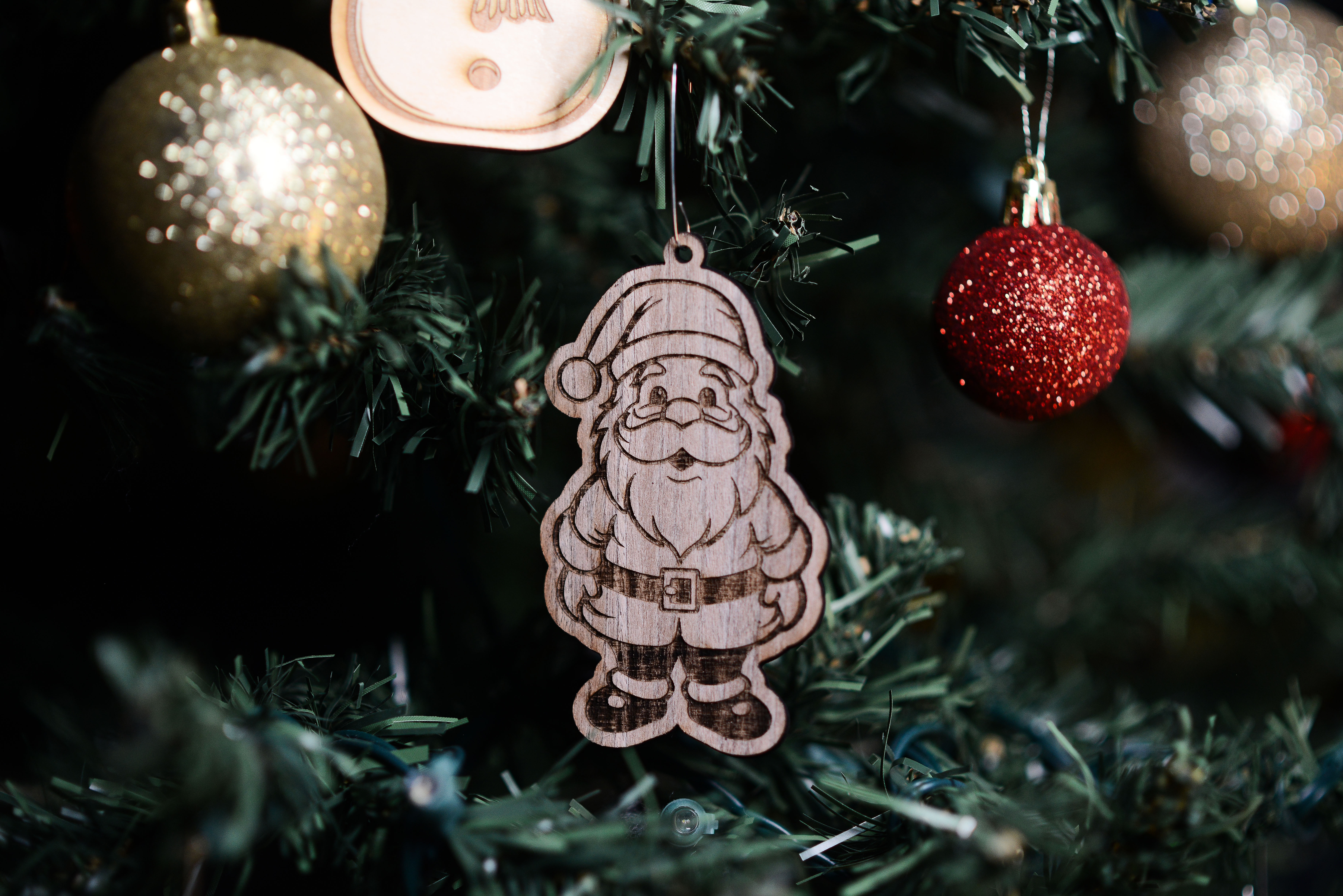 Père Noël - Ornement de Noël en bois