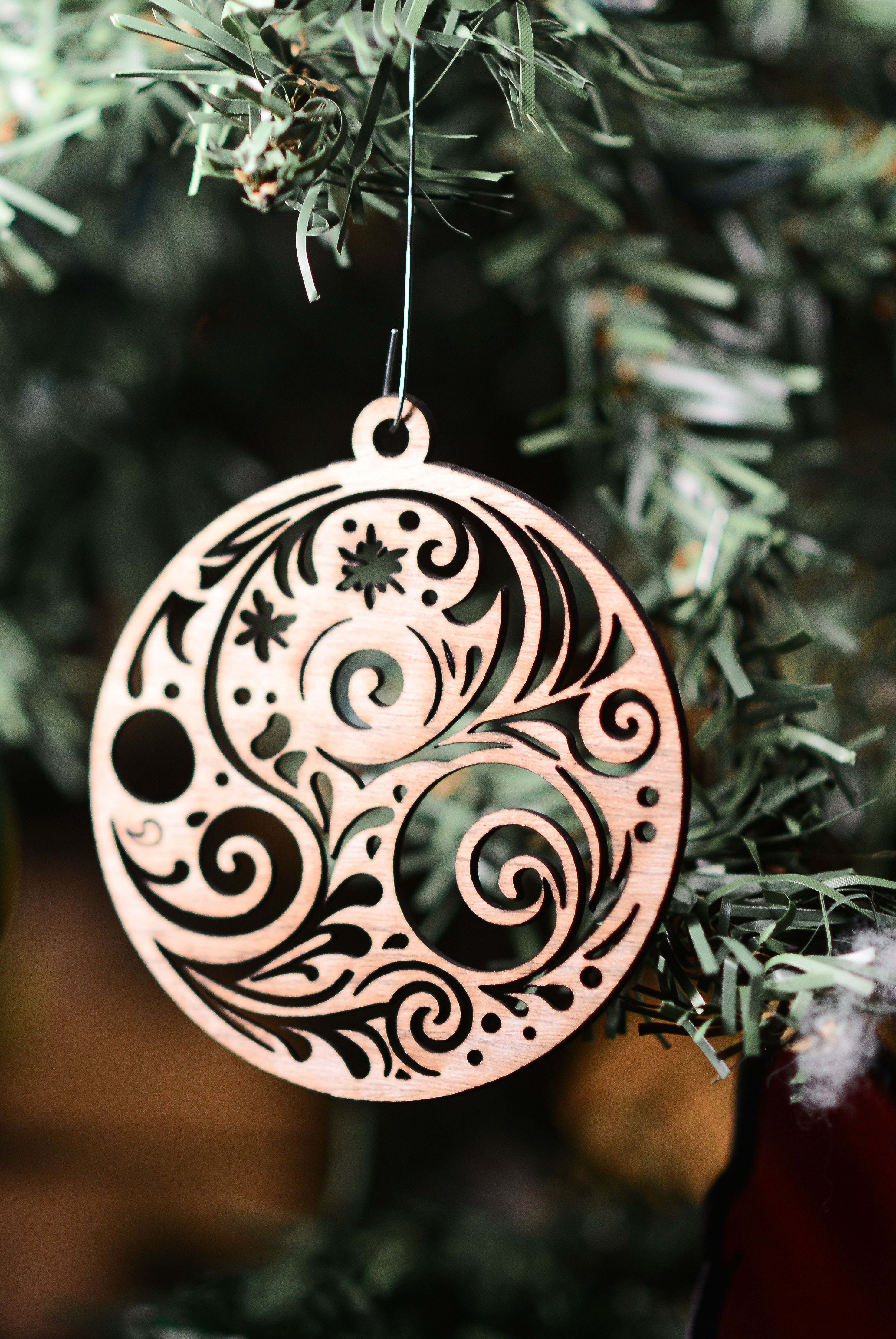 Boule de noël - Ornement de Noël en bois