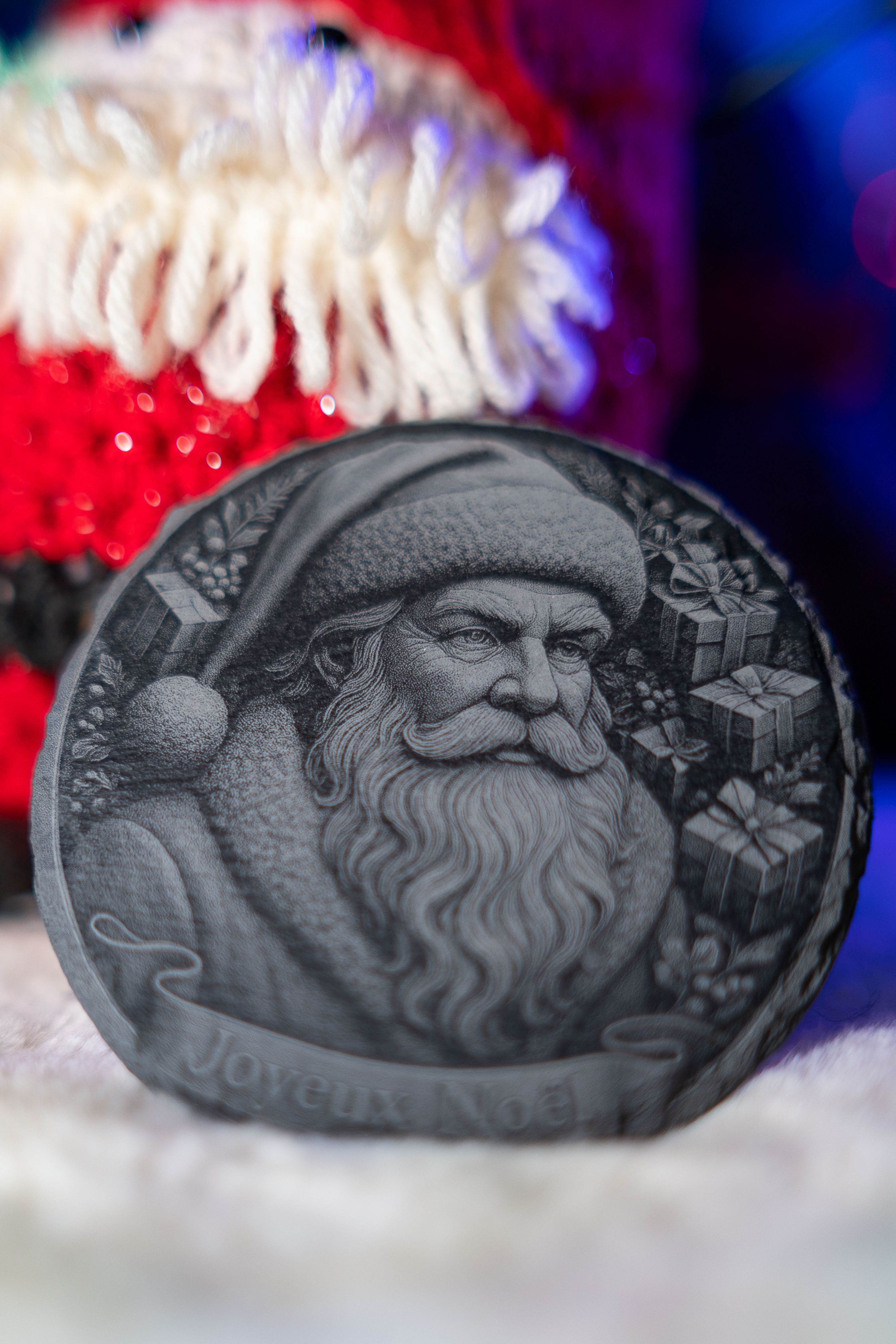 Père Noël - Sous-verre en ardoise