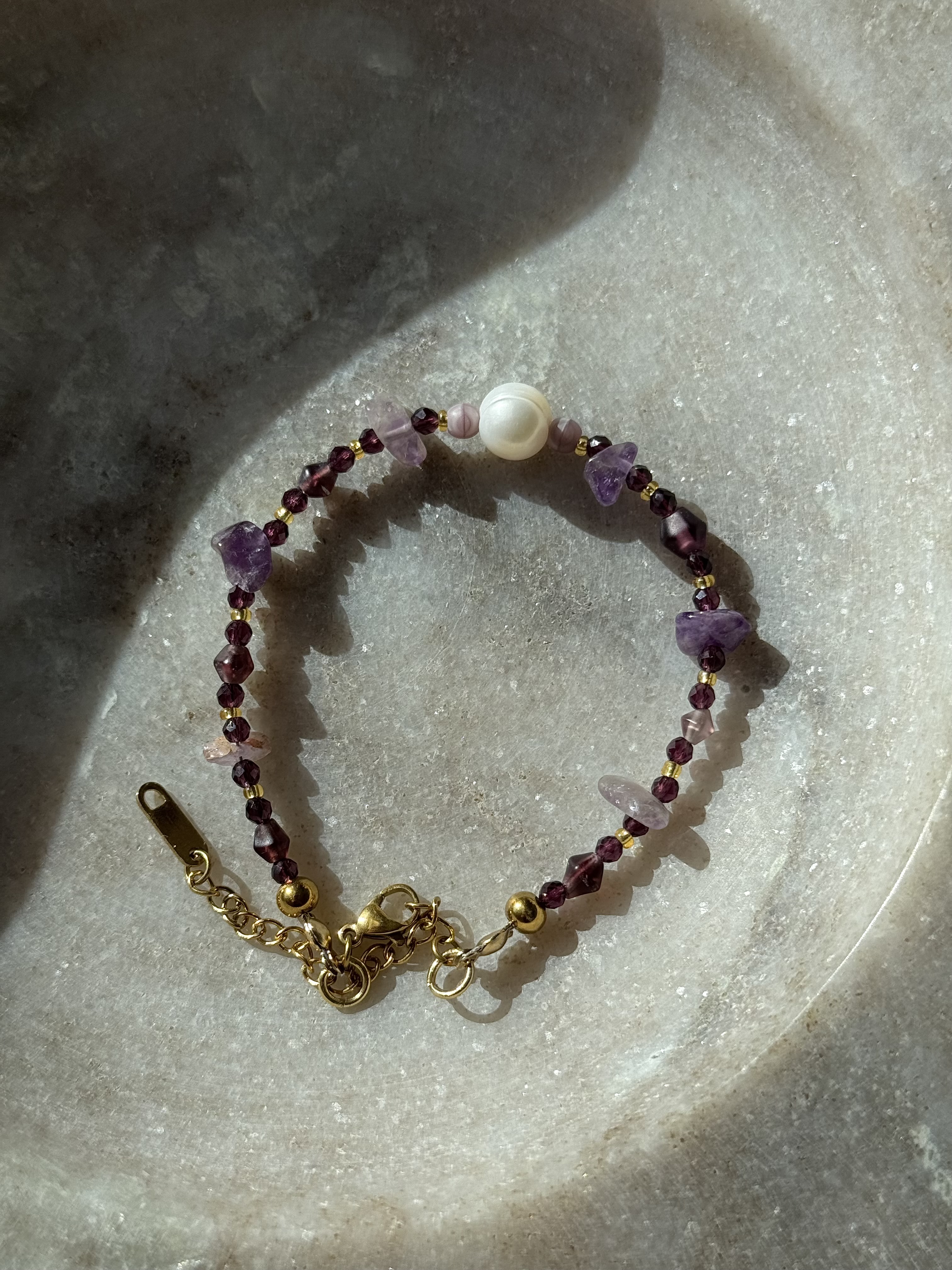 Amethyst Pearl Bracelet 