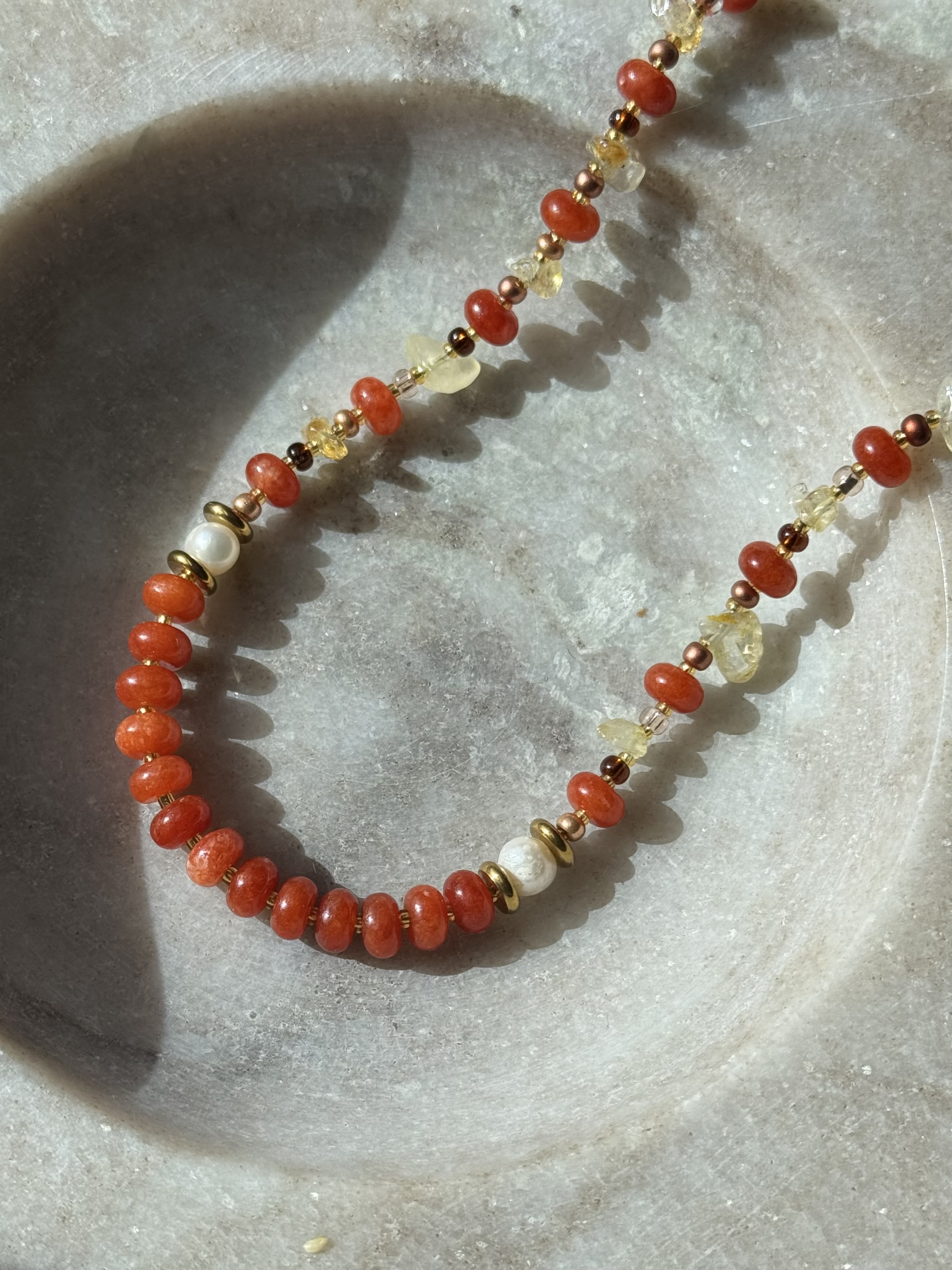 Harvest Glow Beaded Necklace