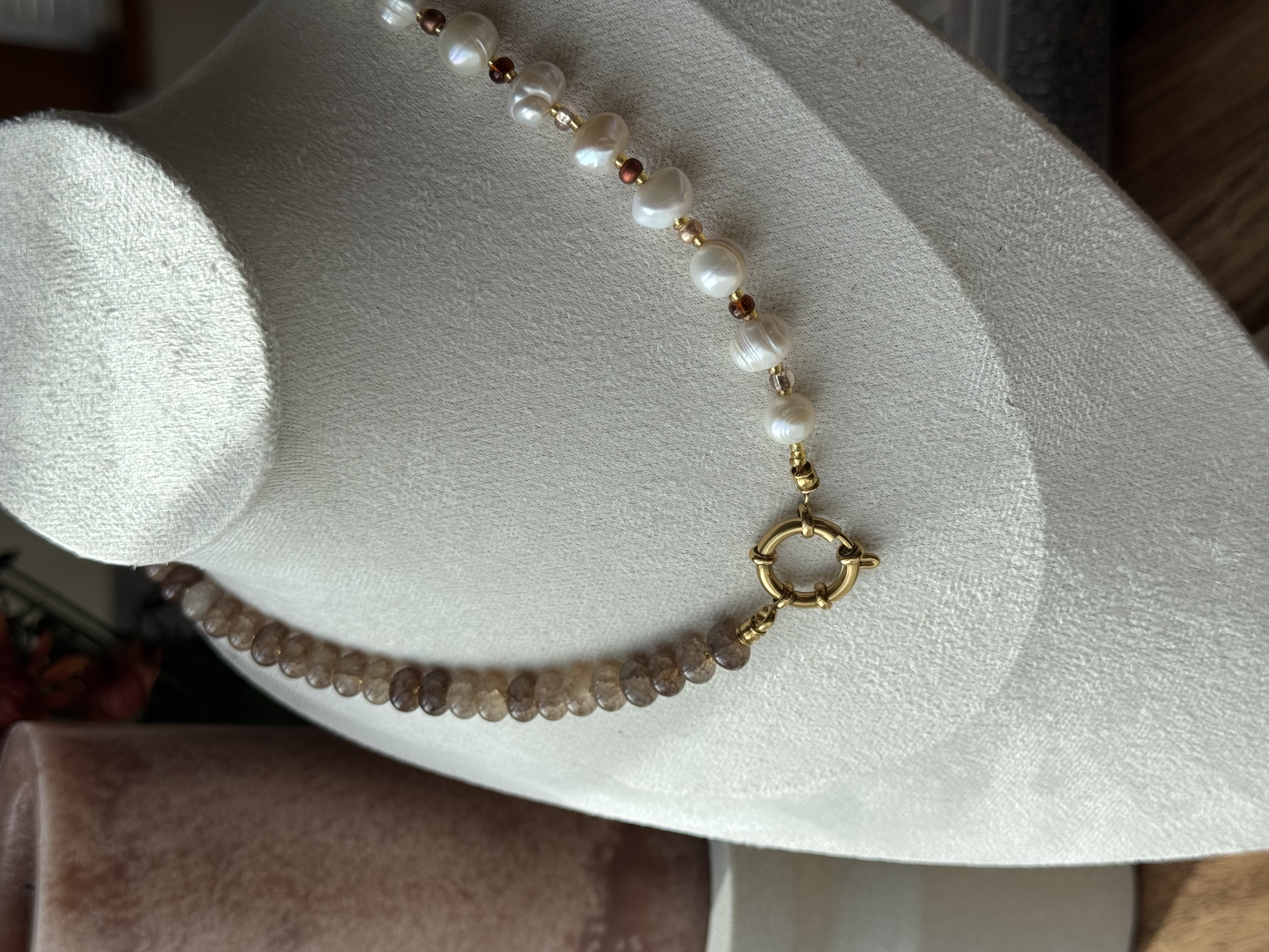 Toasted Marshmallow Pearl Necklace