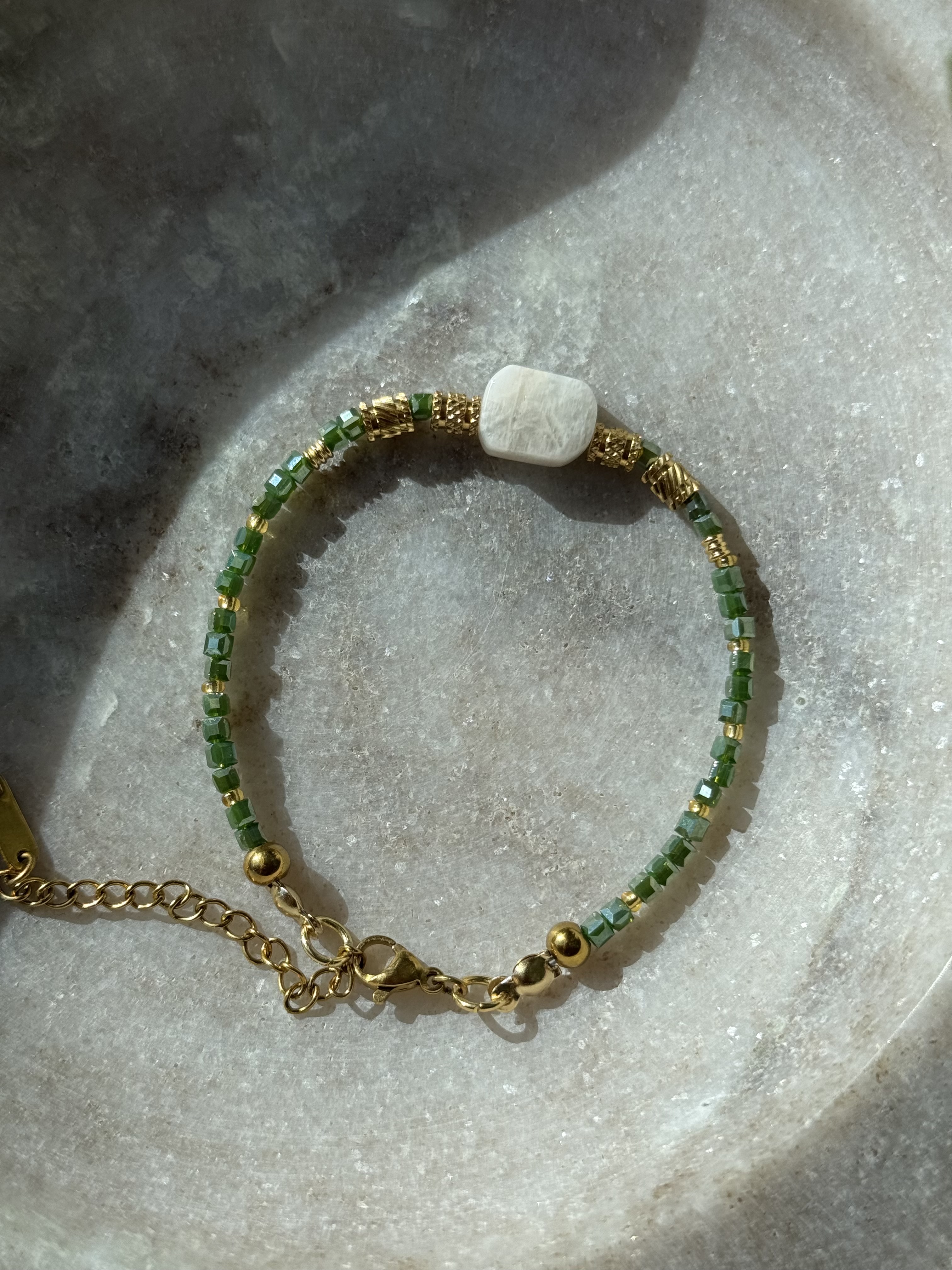 Verdant & Moonlight Stone Bracelet 