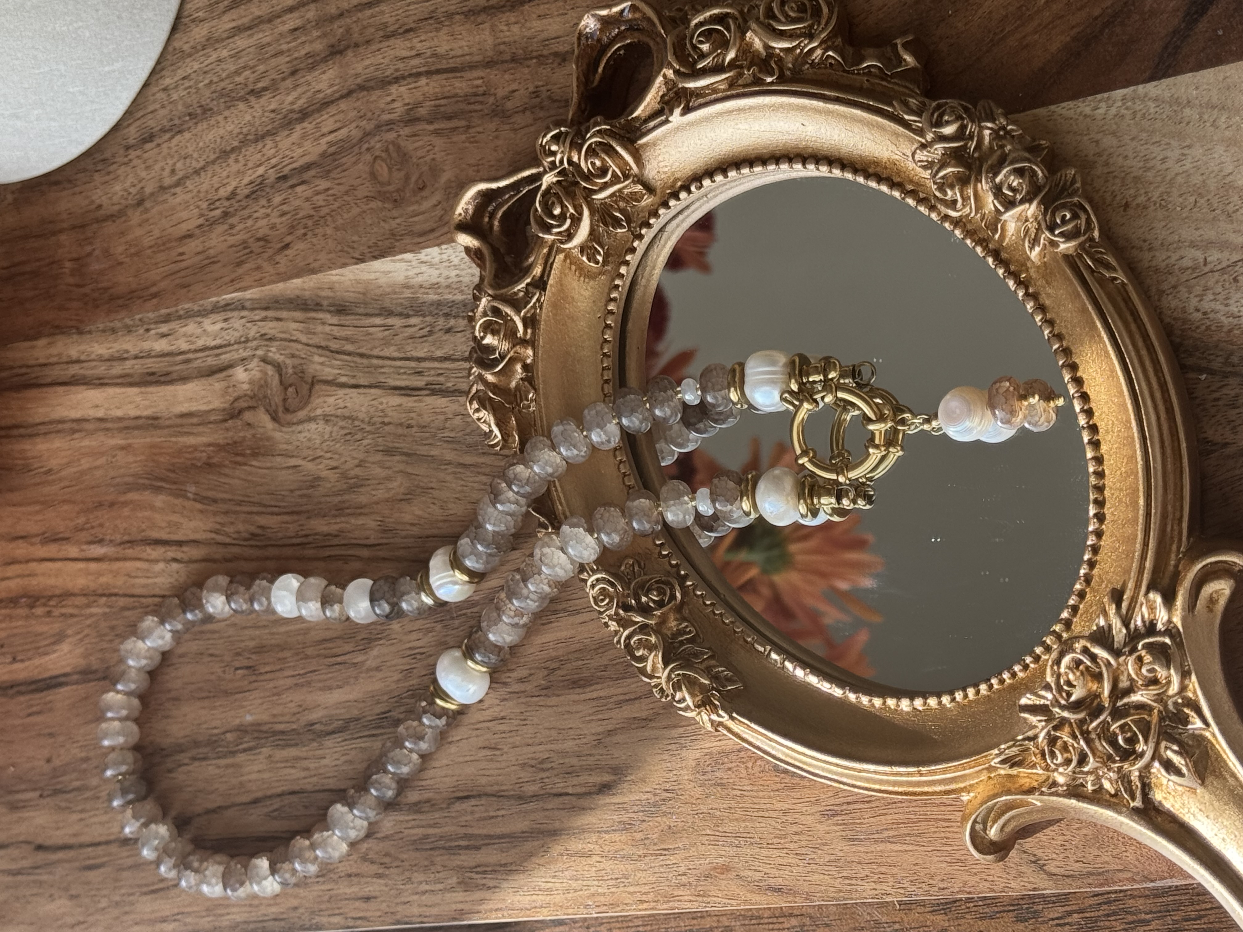 Toasted Marshmallow Pearl & Pendant Necklace