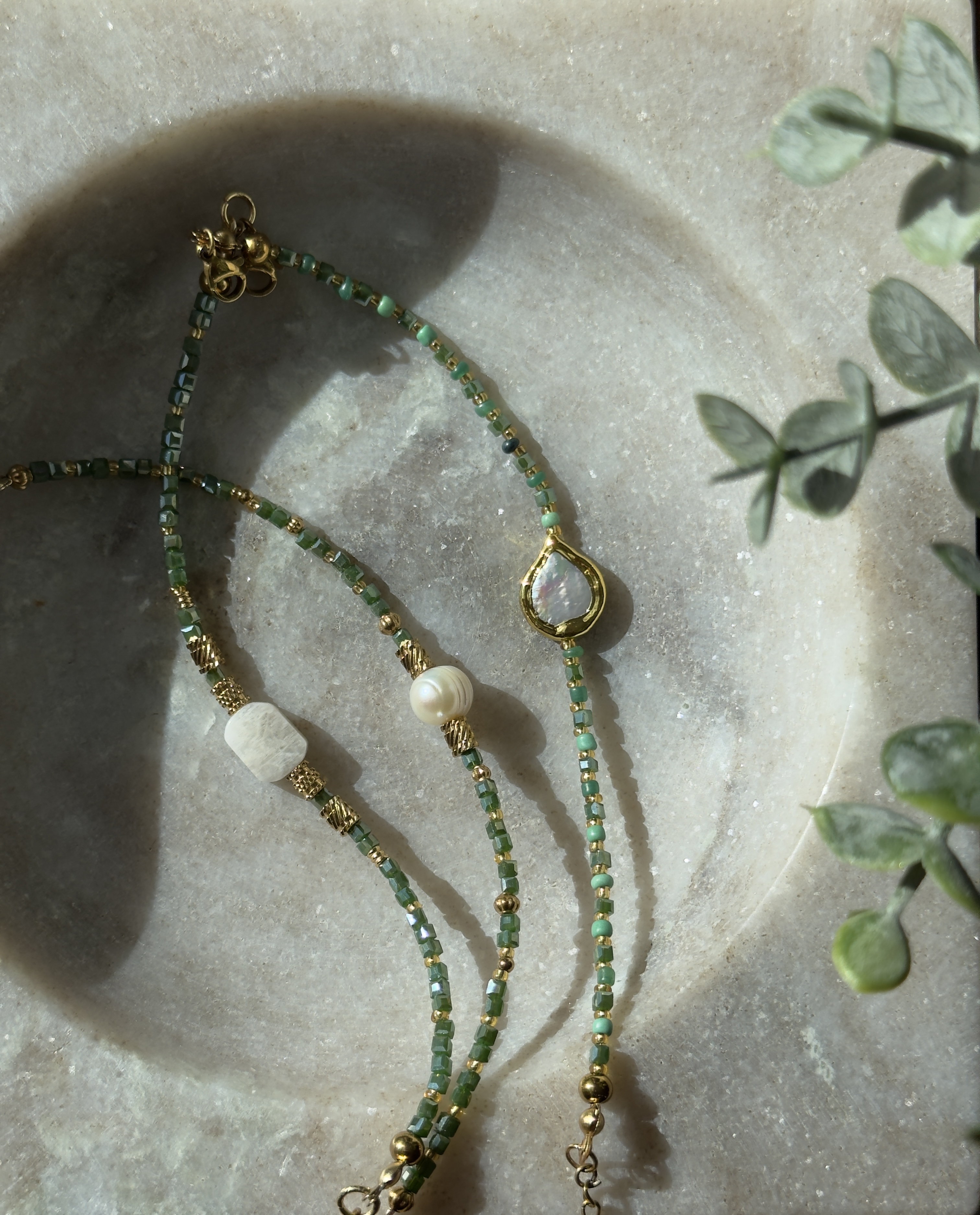 Verdant & Moonlight Stone Bracelet 
