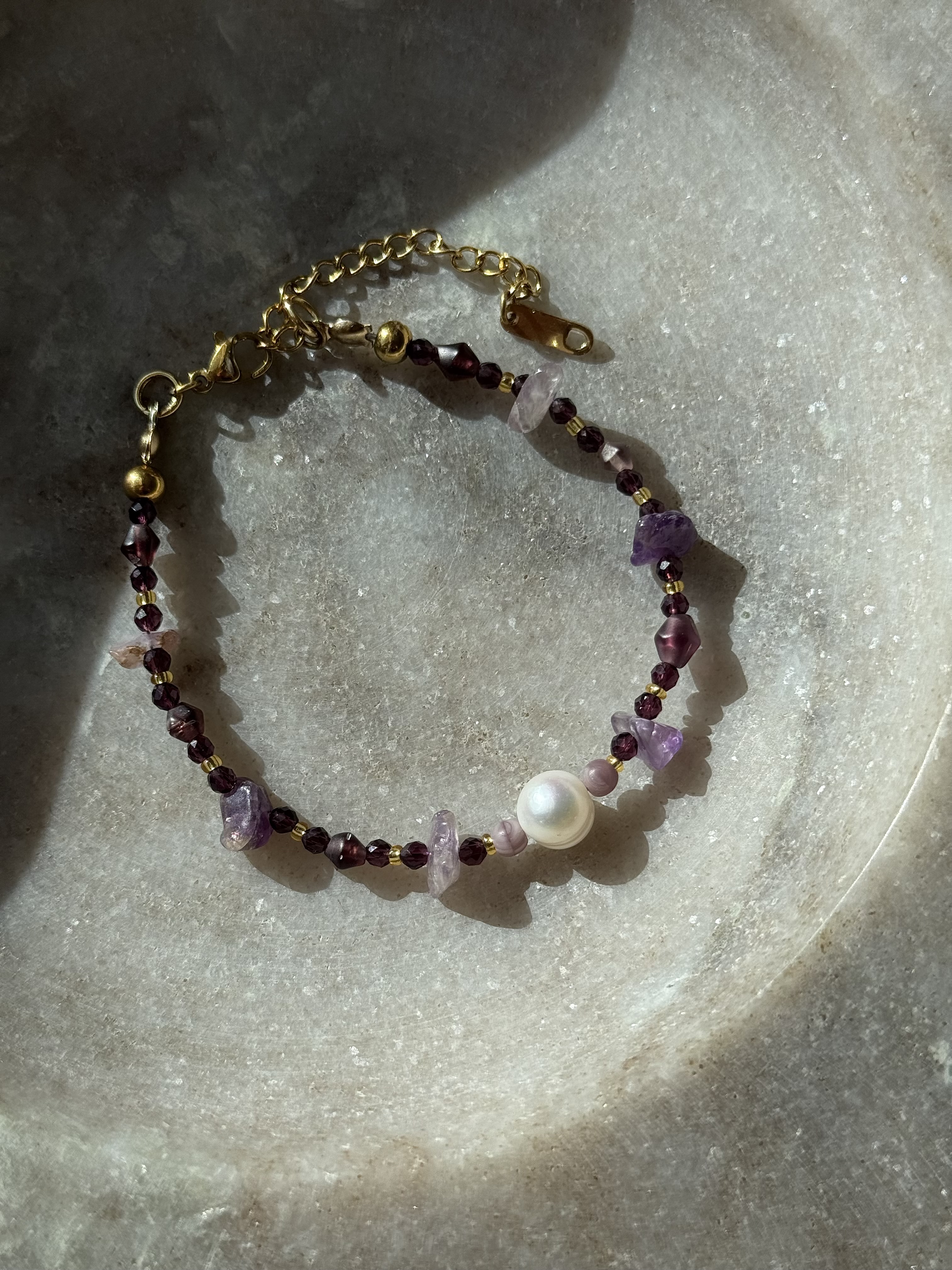 Amethyst Pearl Bracelet 