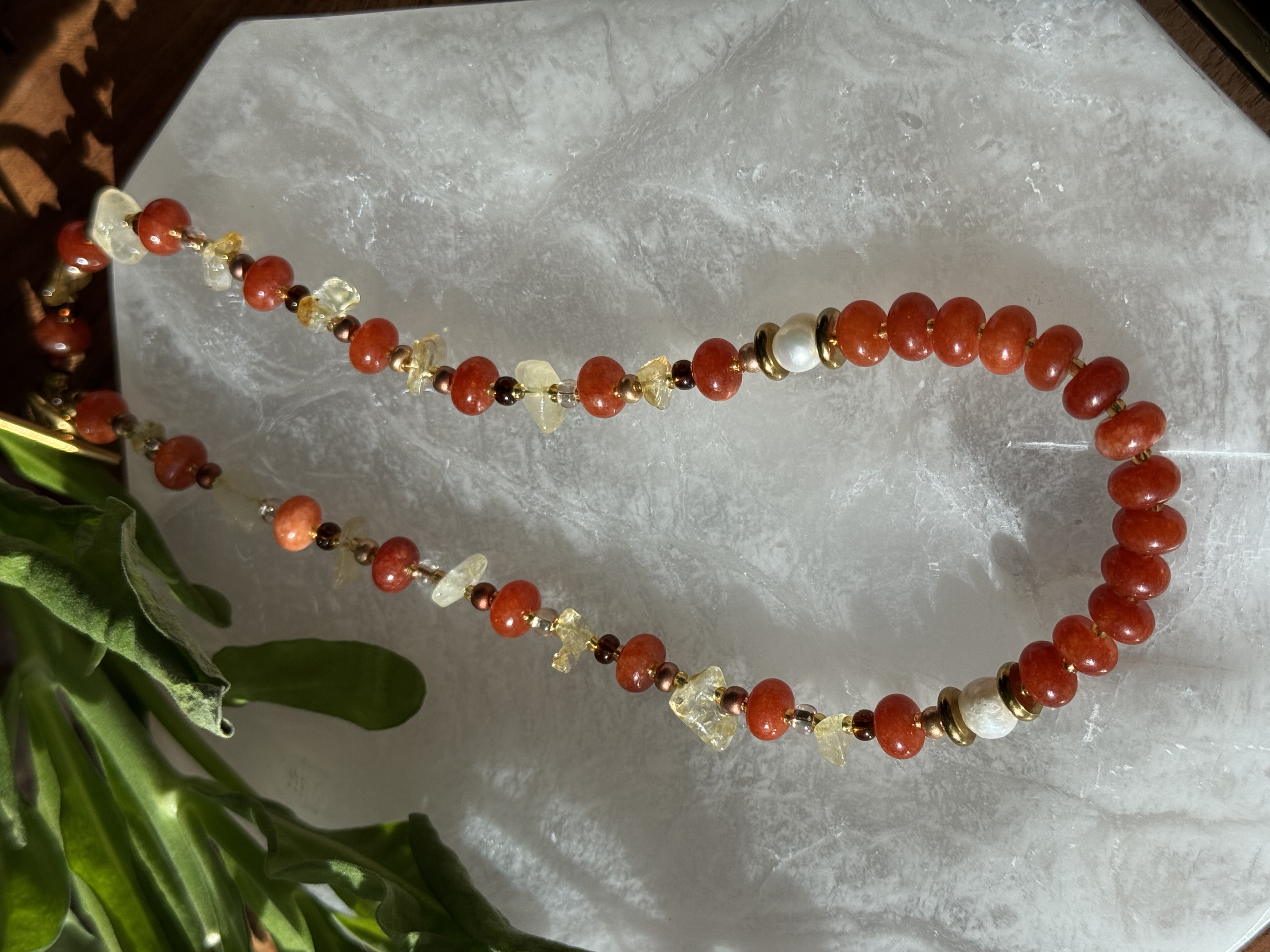 Harvest Glow Beaded Necklace