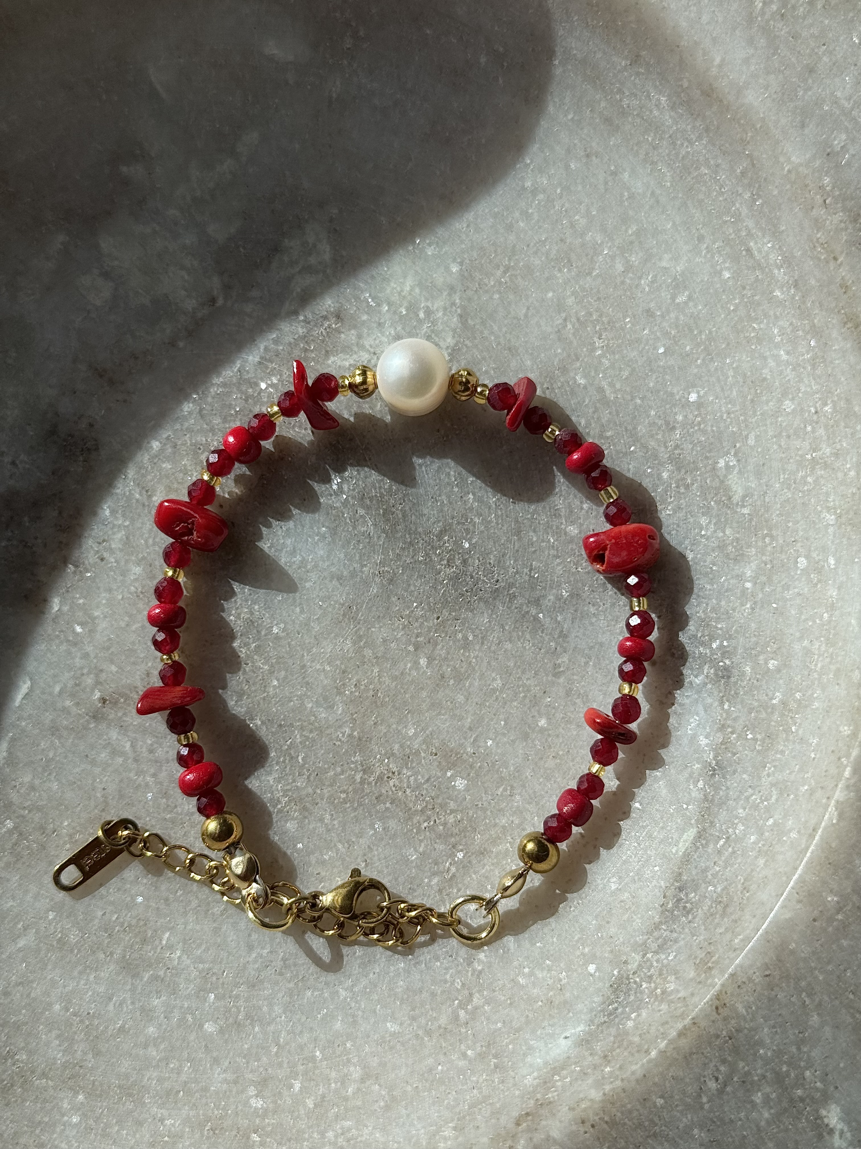 Scarlet Pearl Bracelet