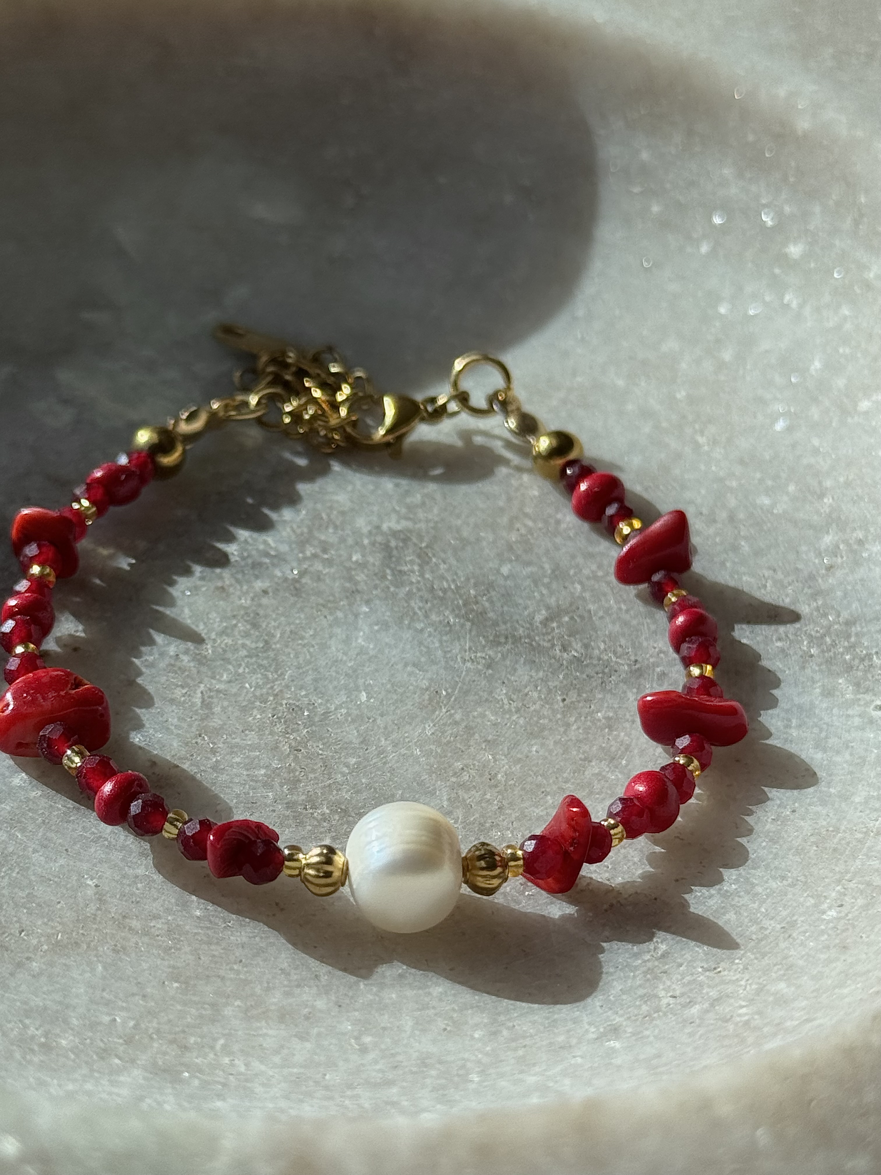 Scarlet Pearl Bracelet
