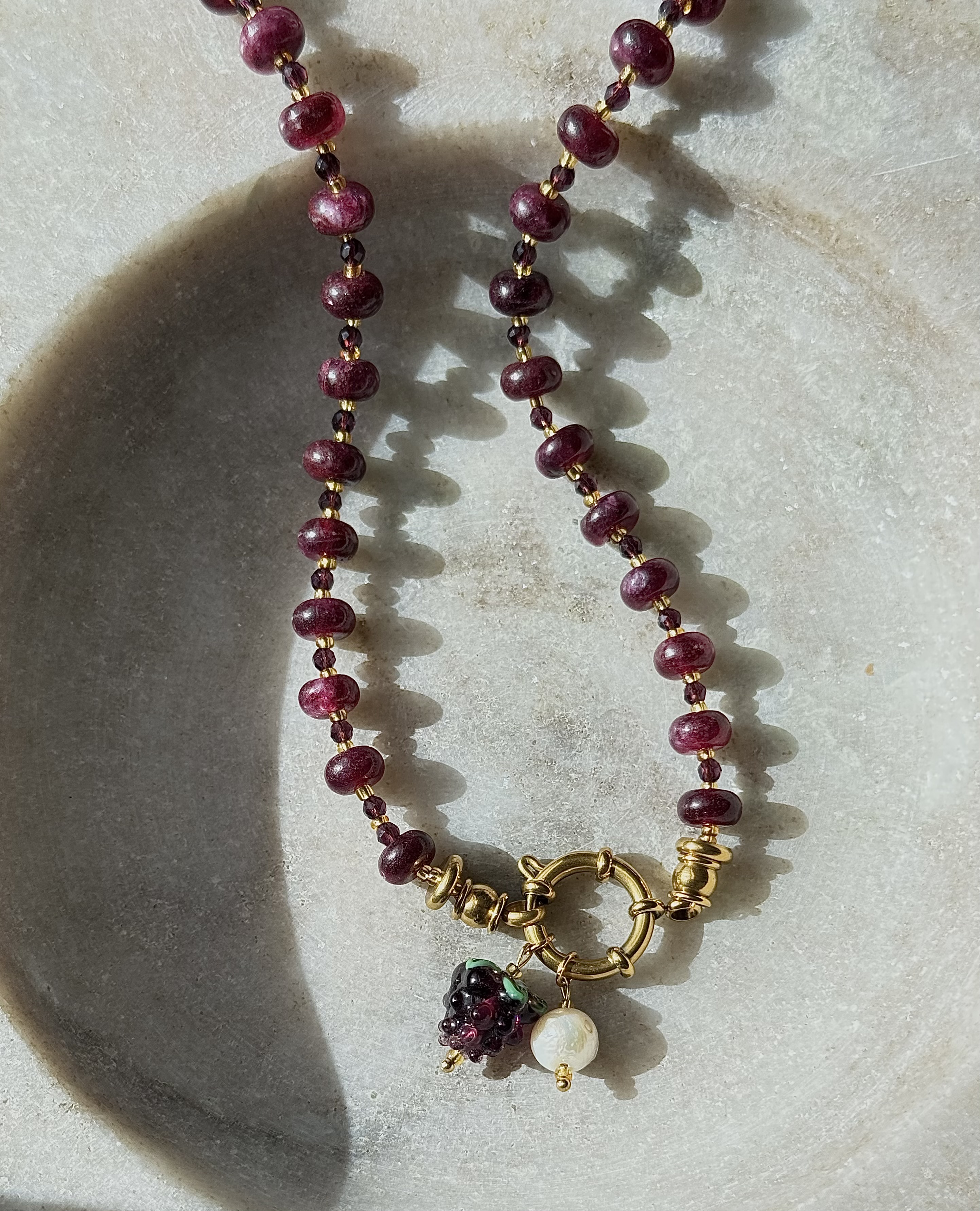 Mulberry & Pearl Charm Necklace 