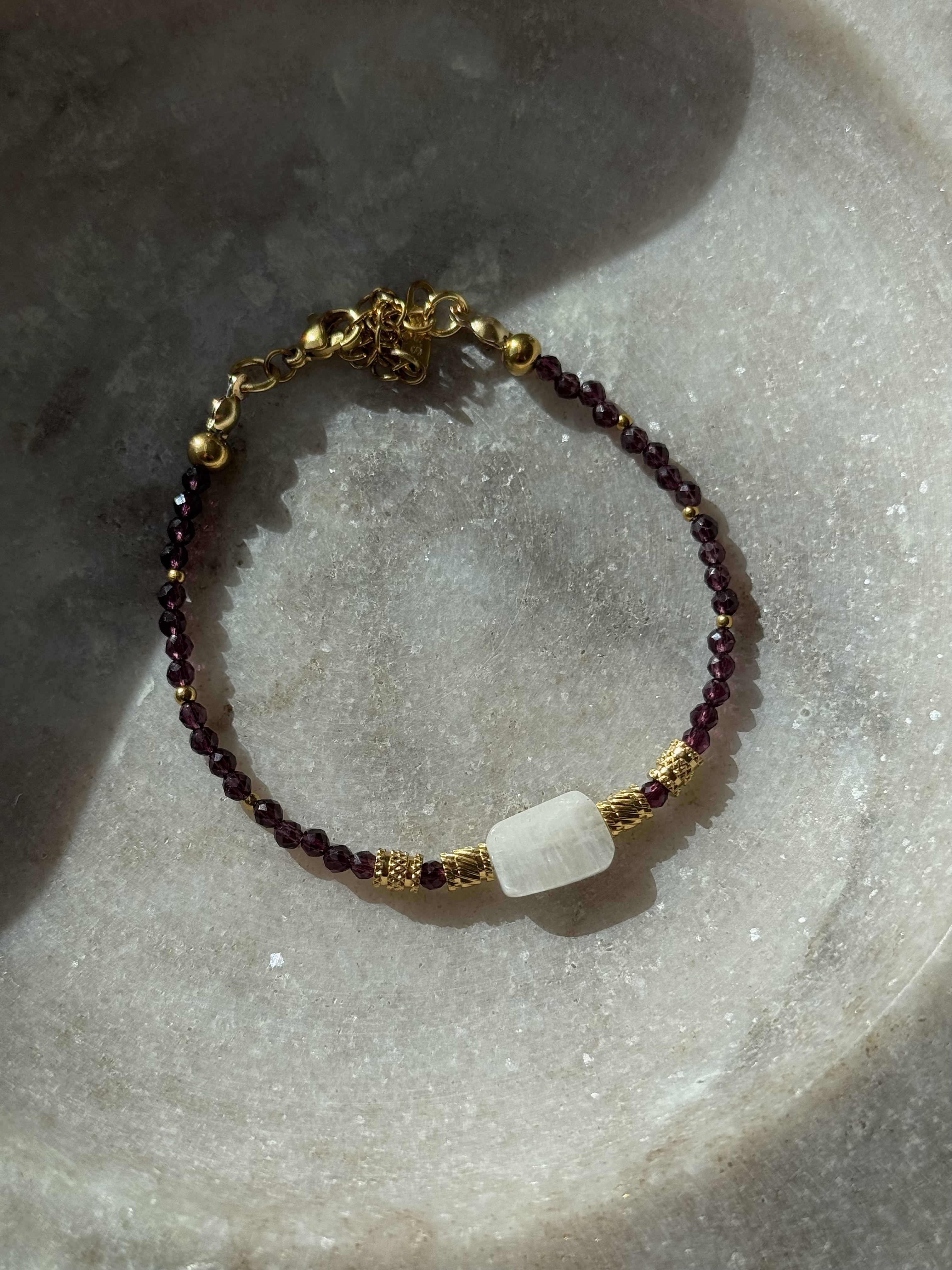 Plum & Moonlight Stone Bracelet 