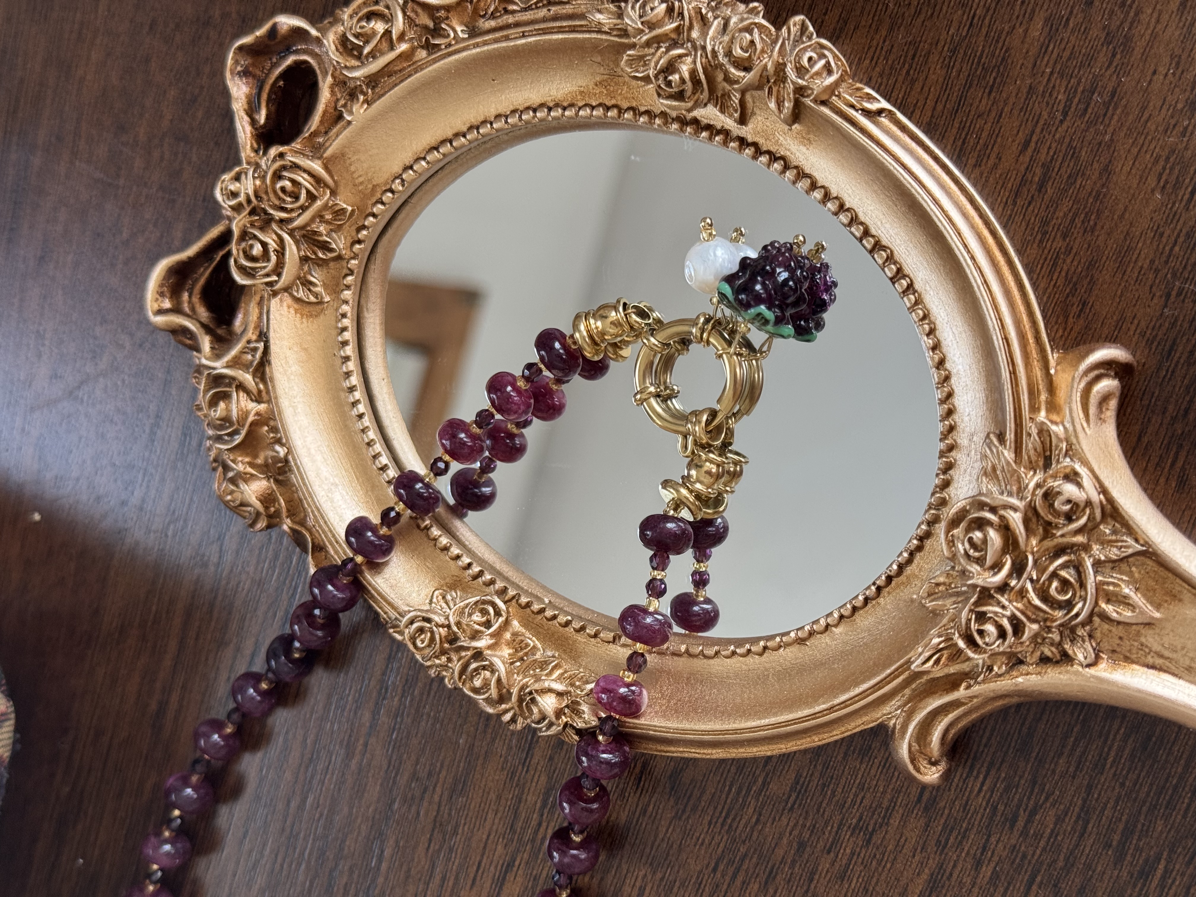 Mulberry & Pearl Charm Necklace 