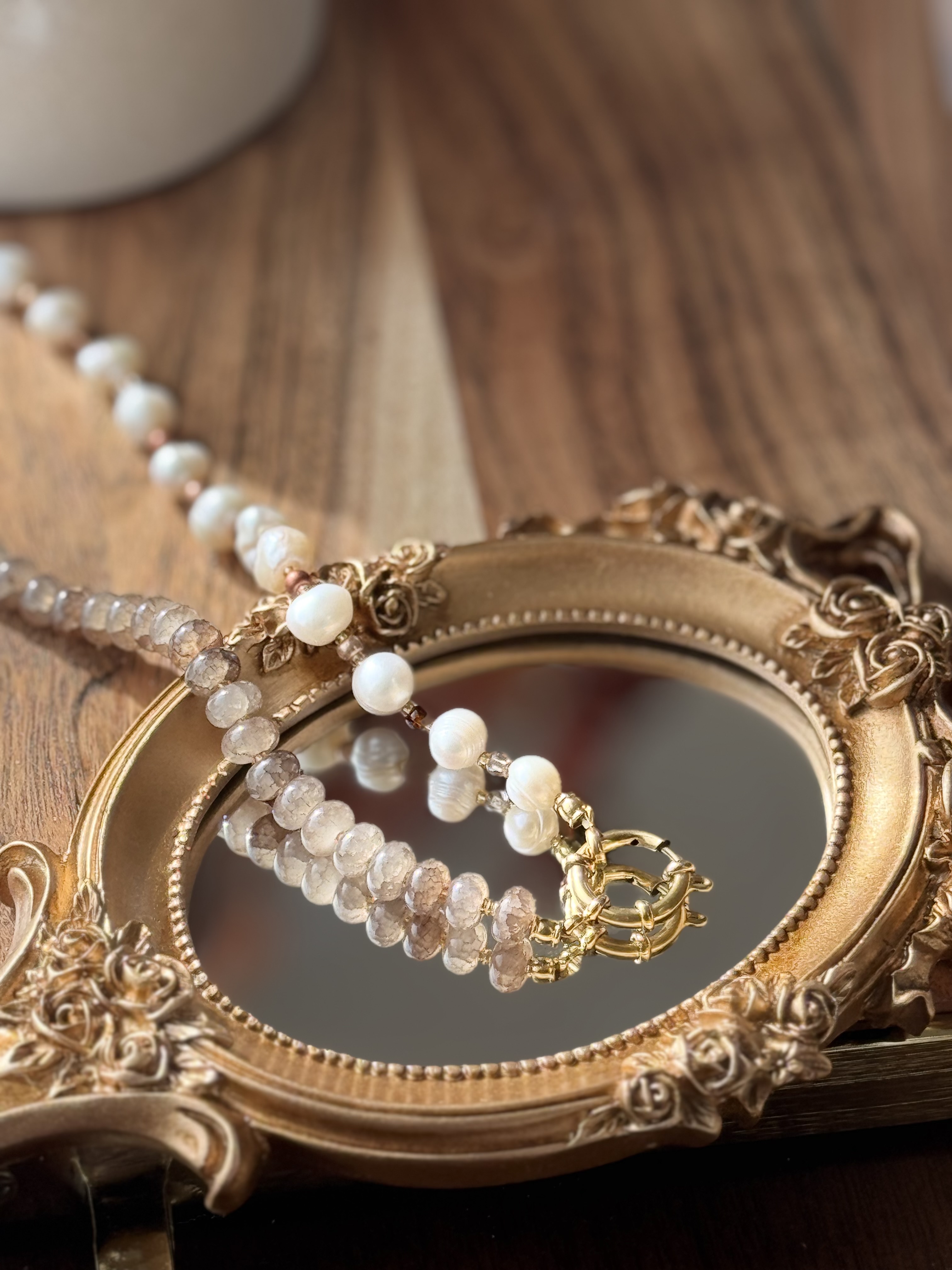 Toasted Marshmallow Pearl Necklace