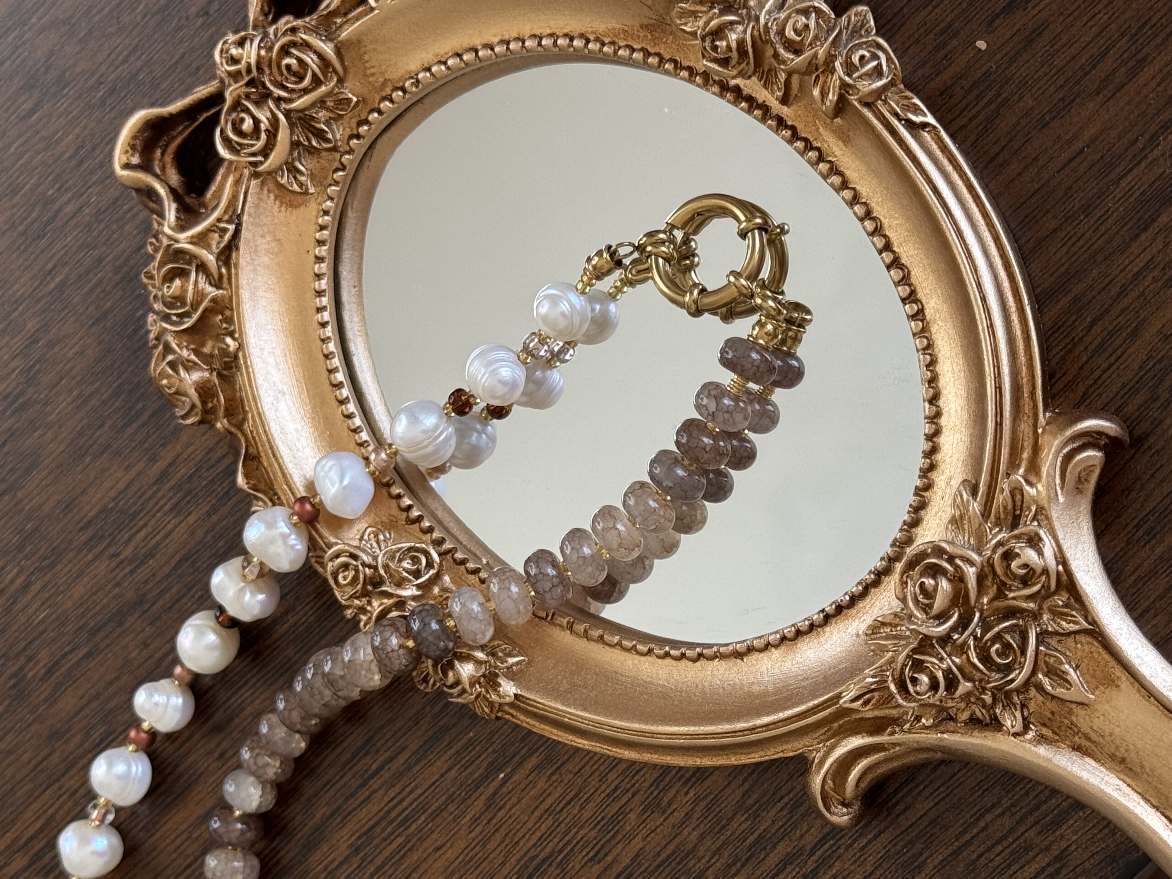 Toasted Marshmallow Pearl Necklace