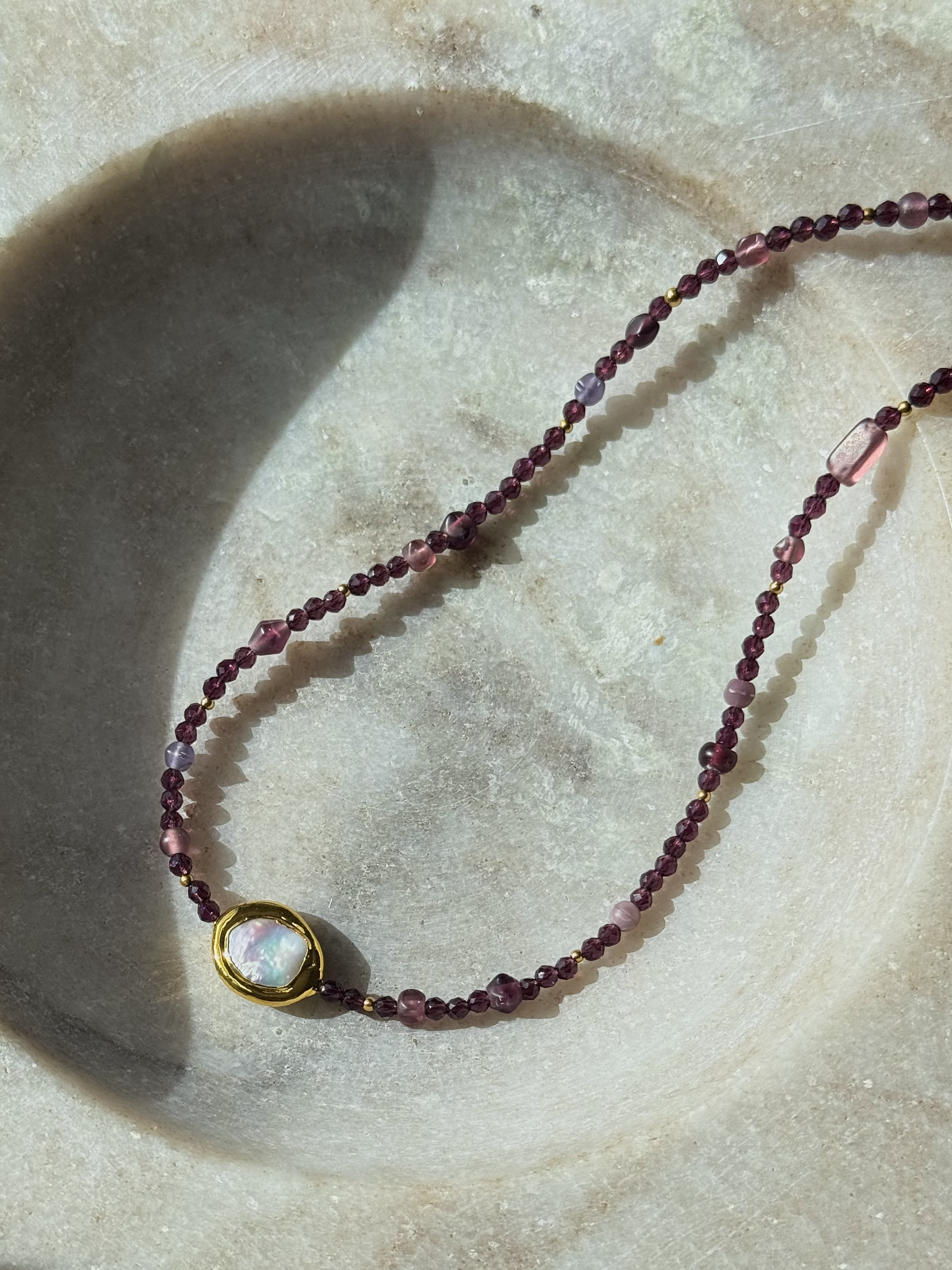 Plum Pearl Choker