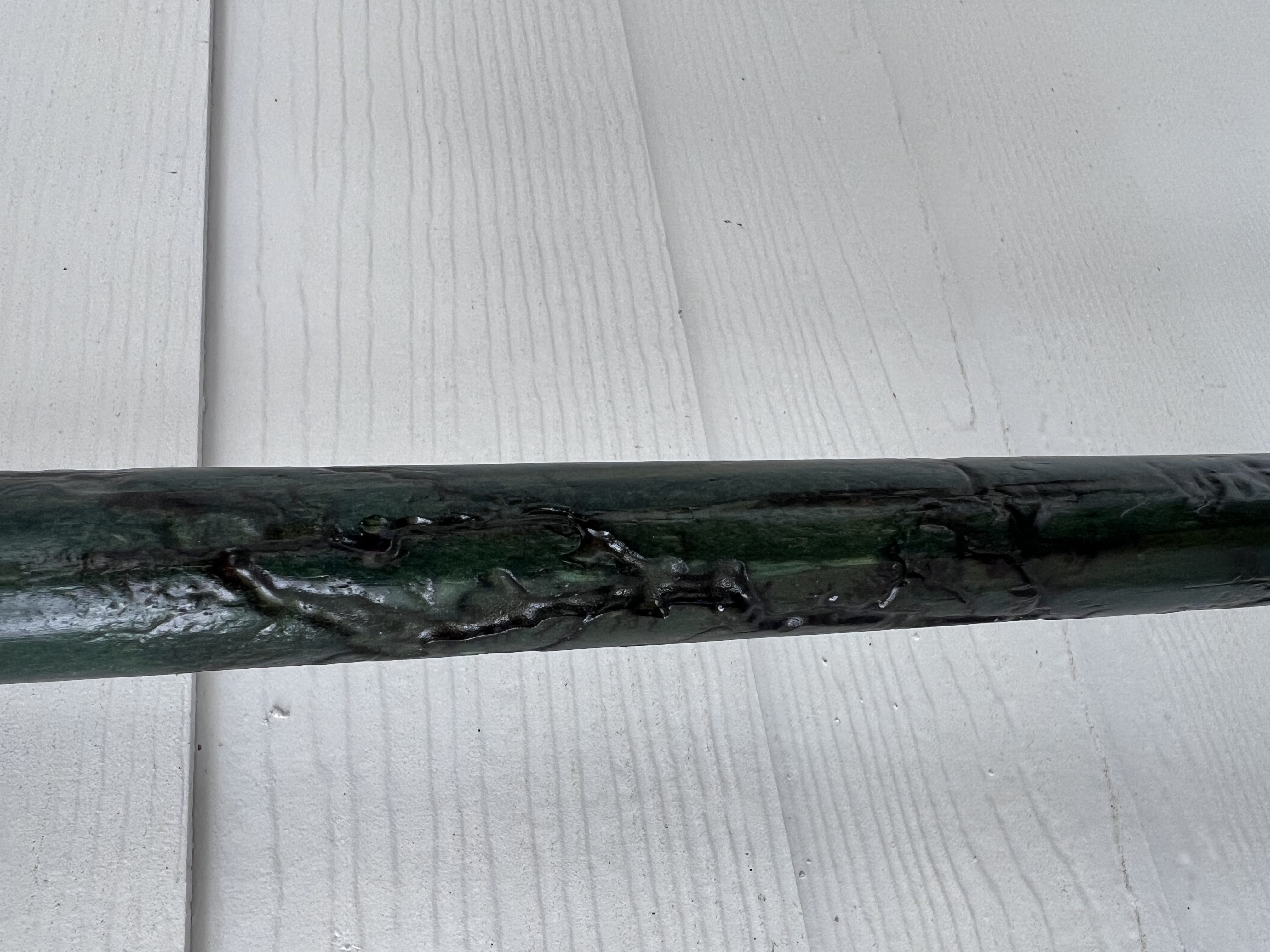 Green Lightning Besom w/Black Handle