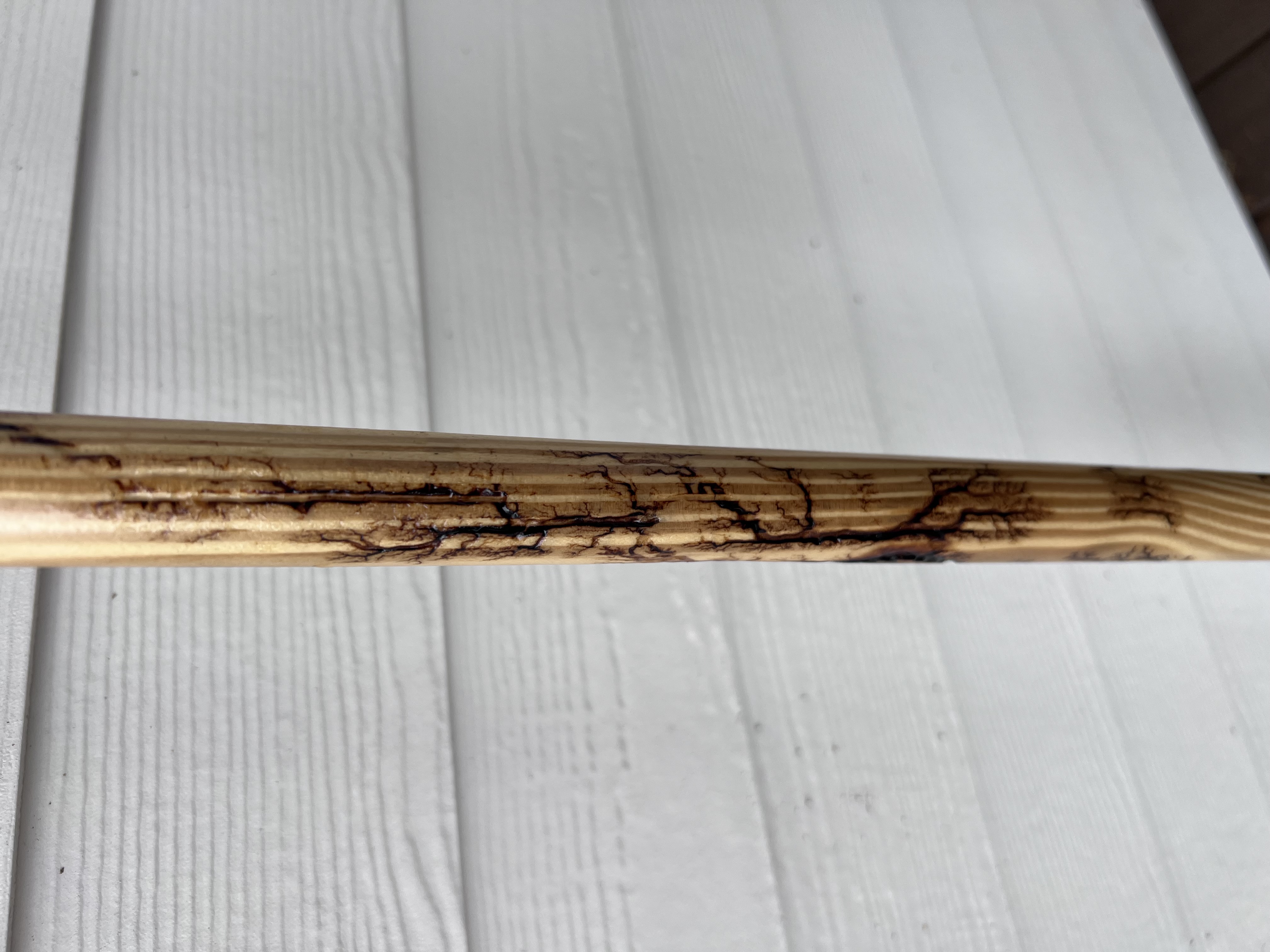 Natural Lightning Besom w/Pine Handle