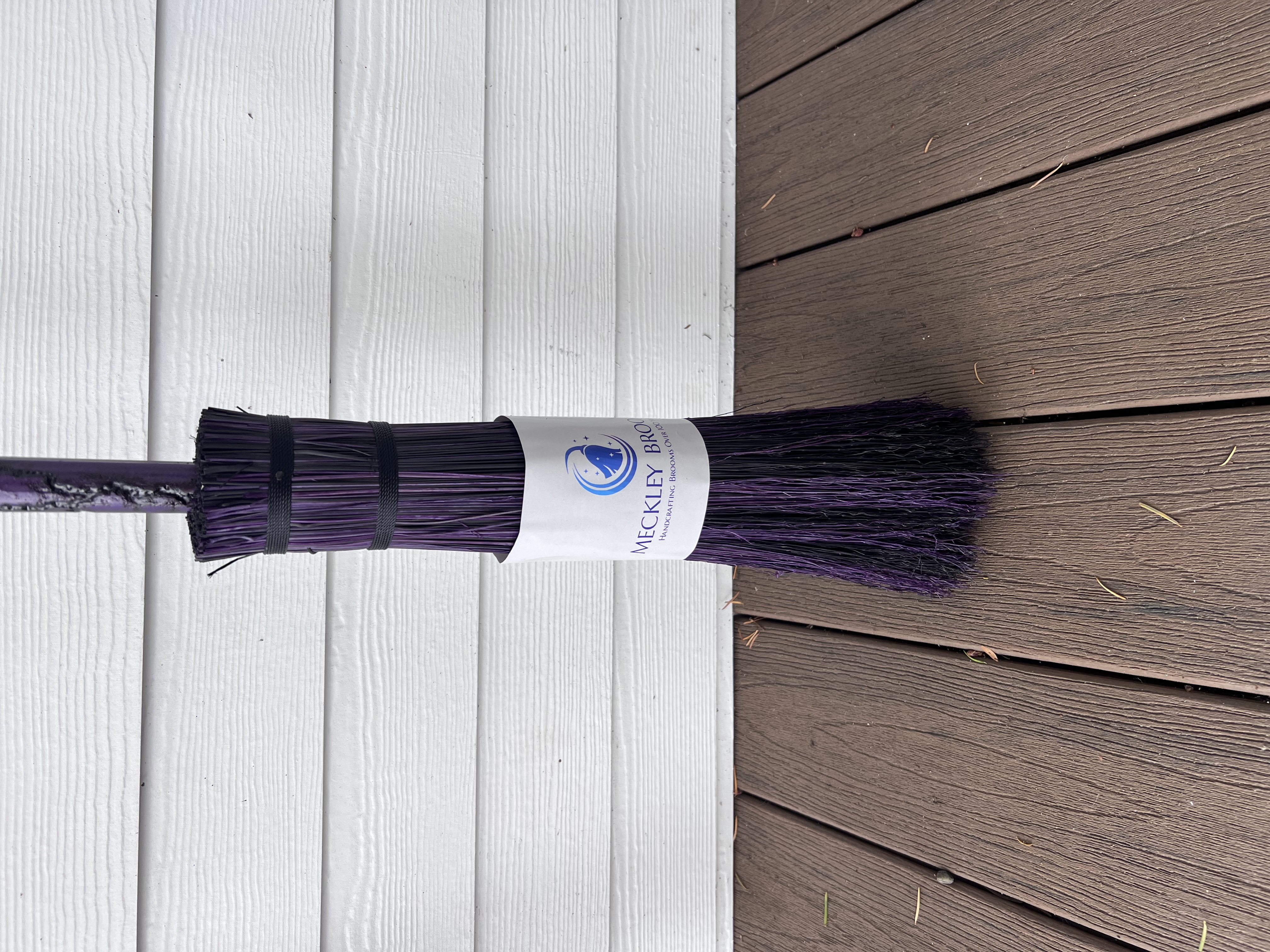 Purple Lighning Besom w/Black Handle