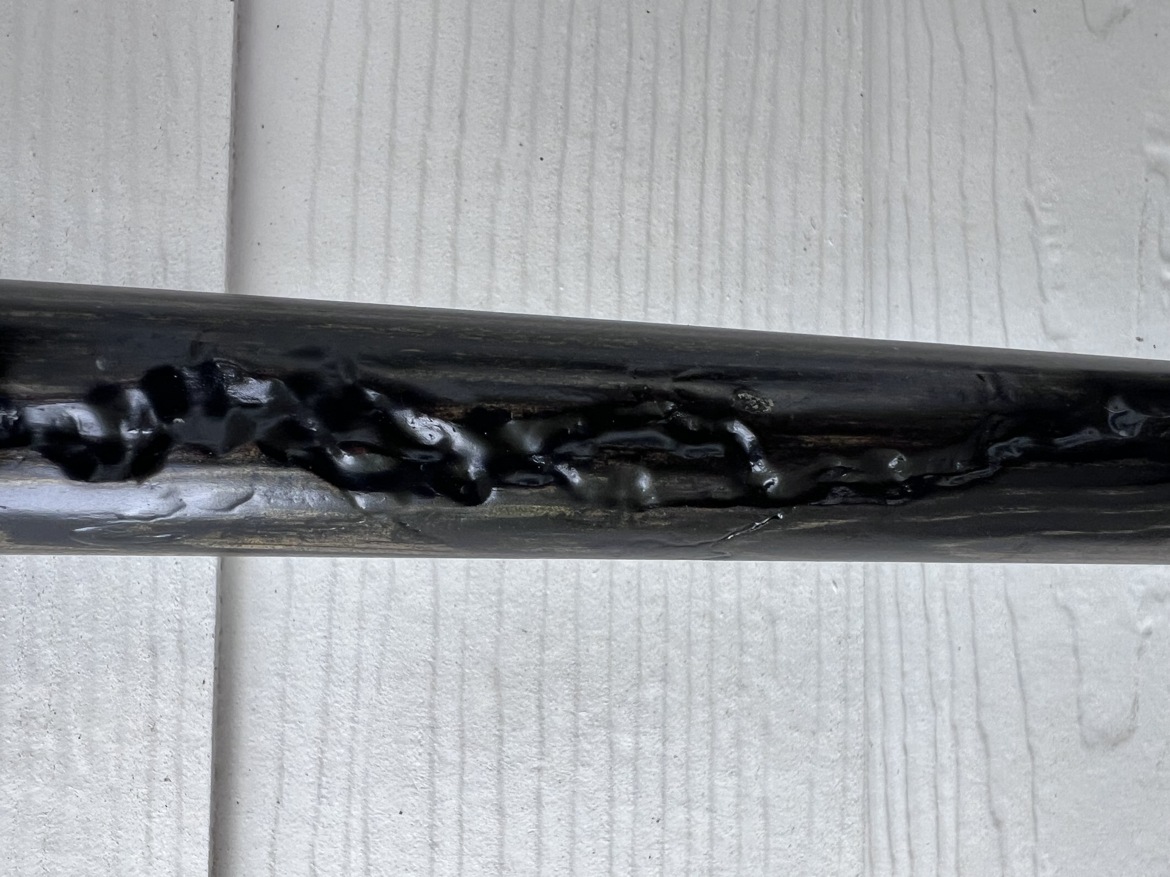 Black & Grey Lighning Besom w/Black Handle