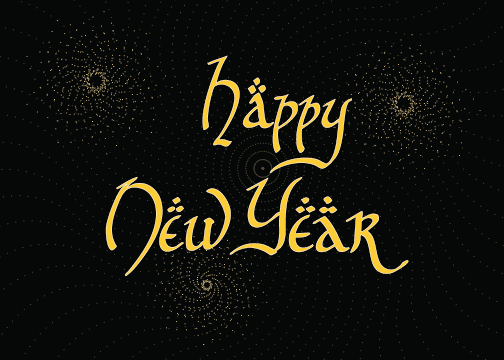 Happy New Year Greeting Card
