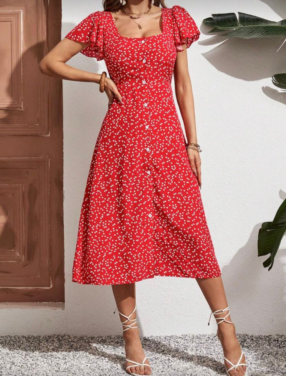 Vestido Vermelho Corações Lovito