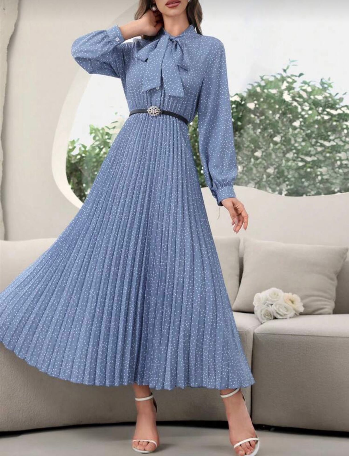 Vestido Plissado Lovito