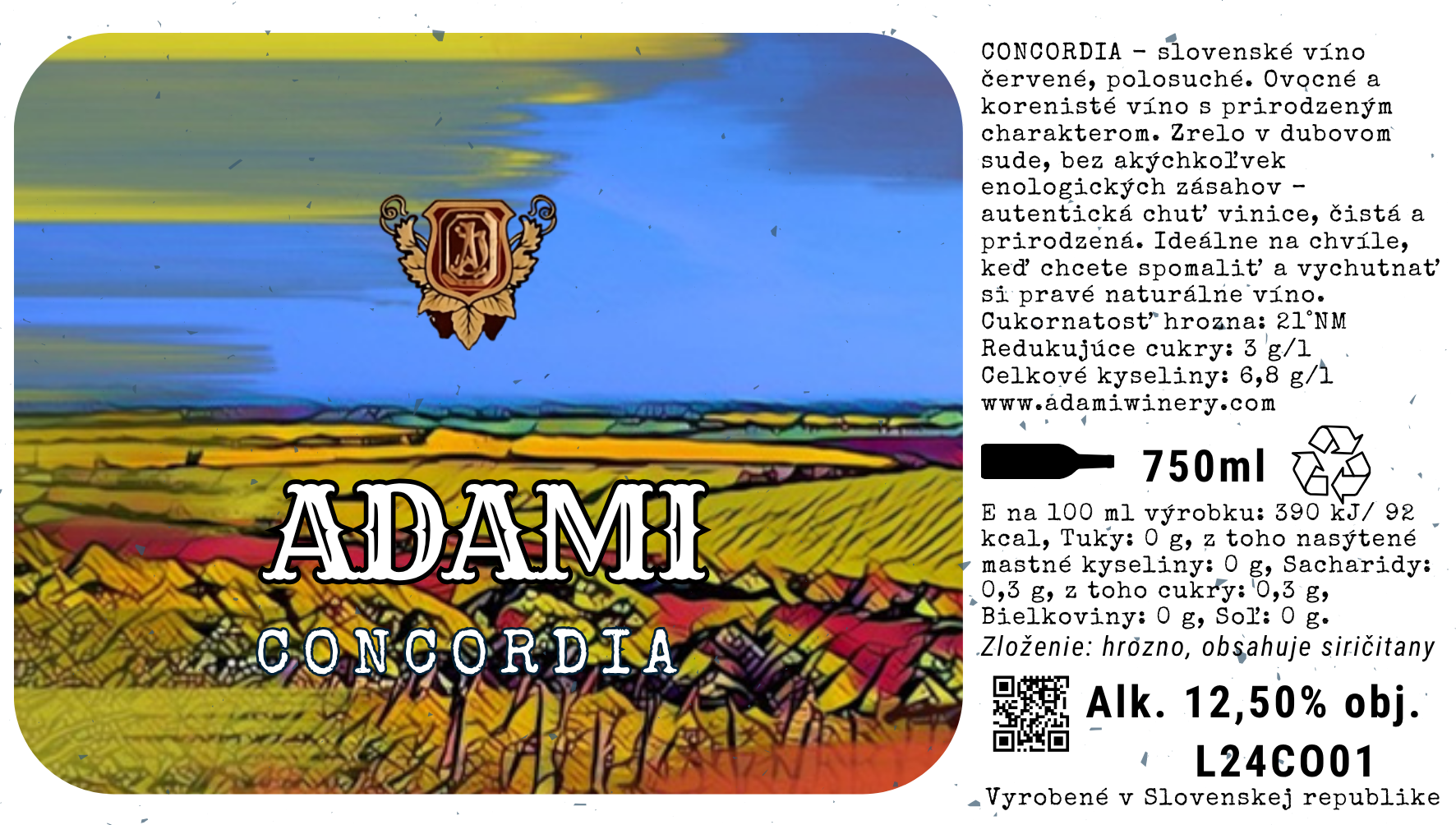Adami Concordia Red Wine