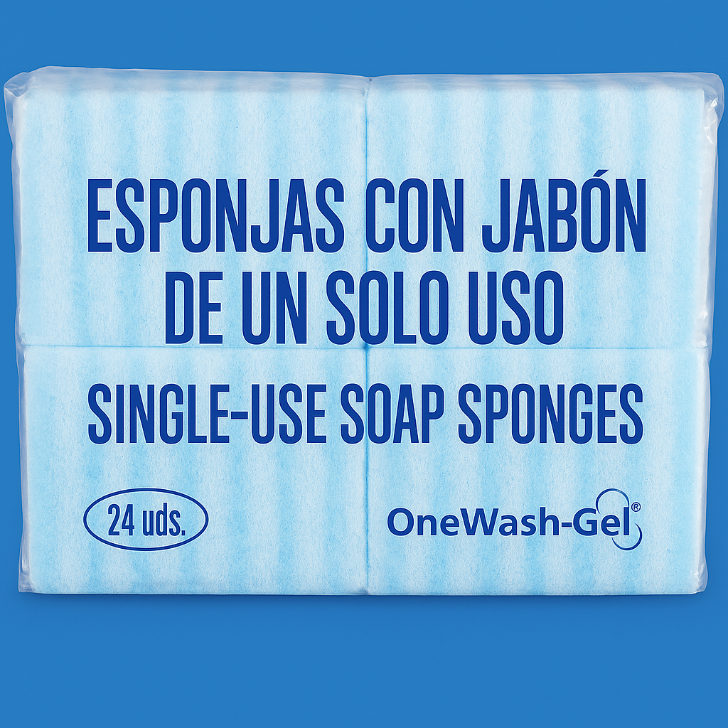 Esponjas con jabón de un solo uso