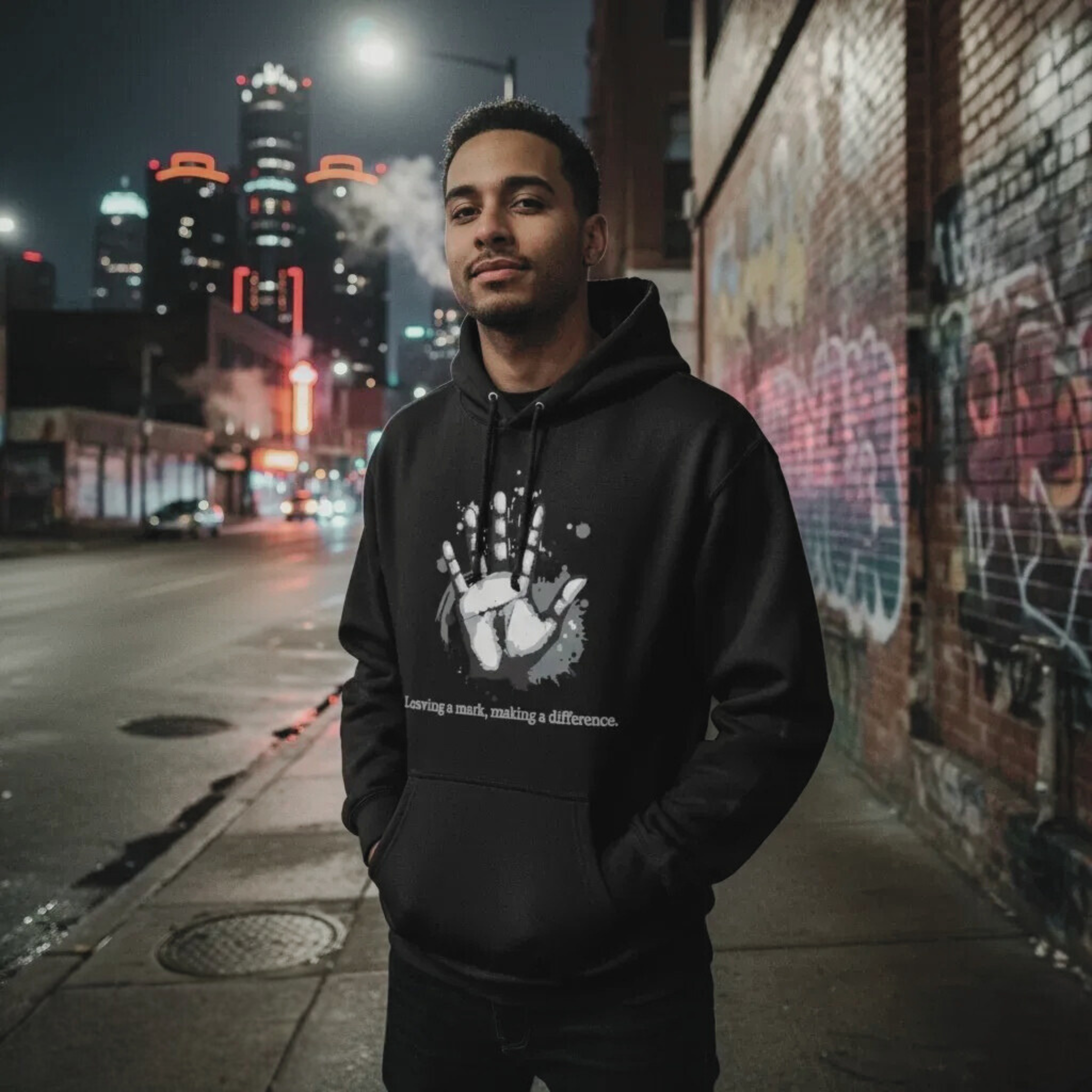 Leaving A Mark Print Graphic Hoodie