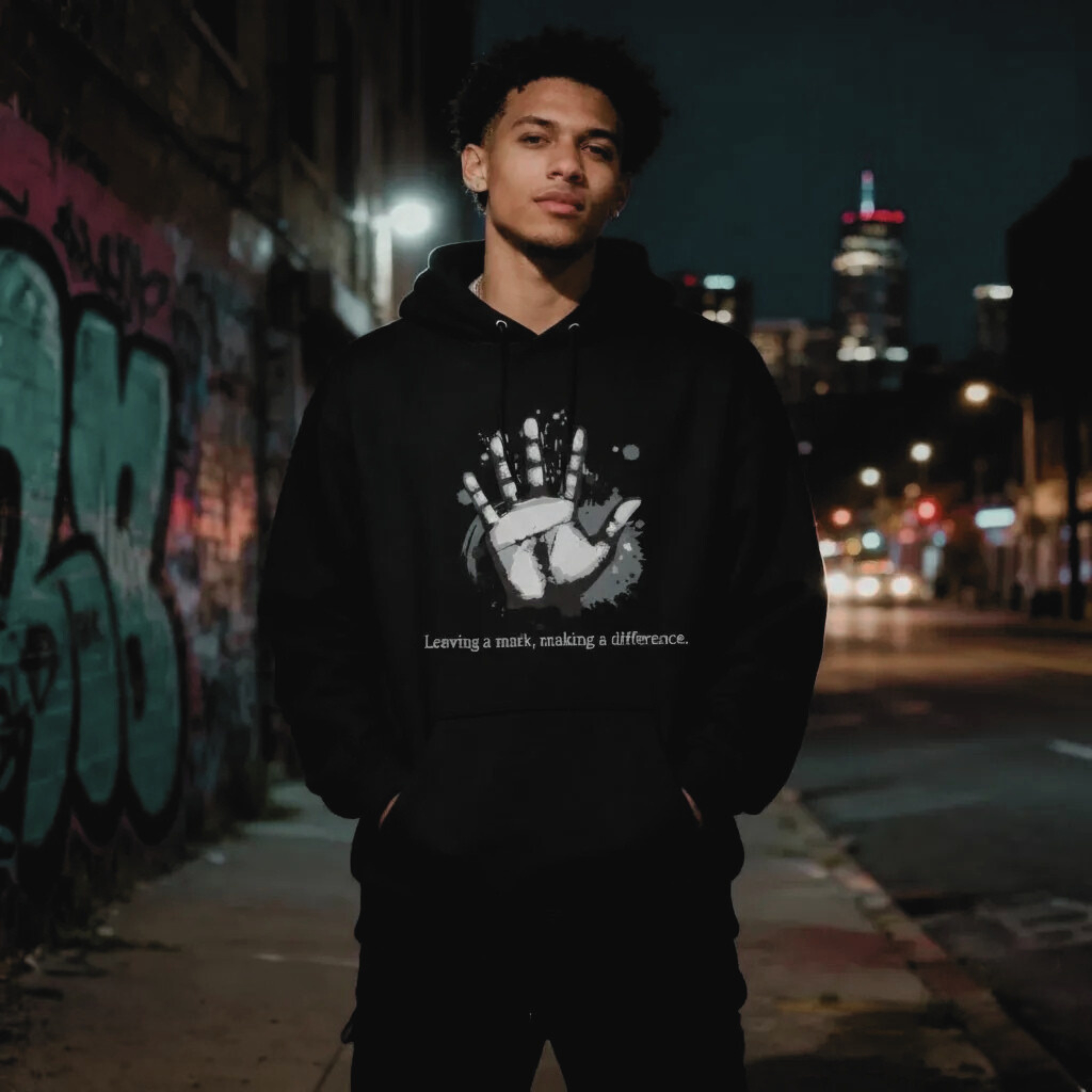 Leaving A Mark Print Graphic Hoodie