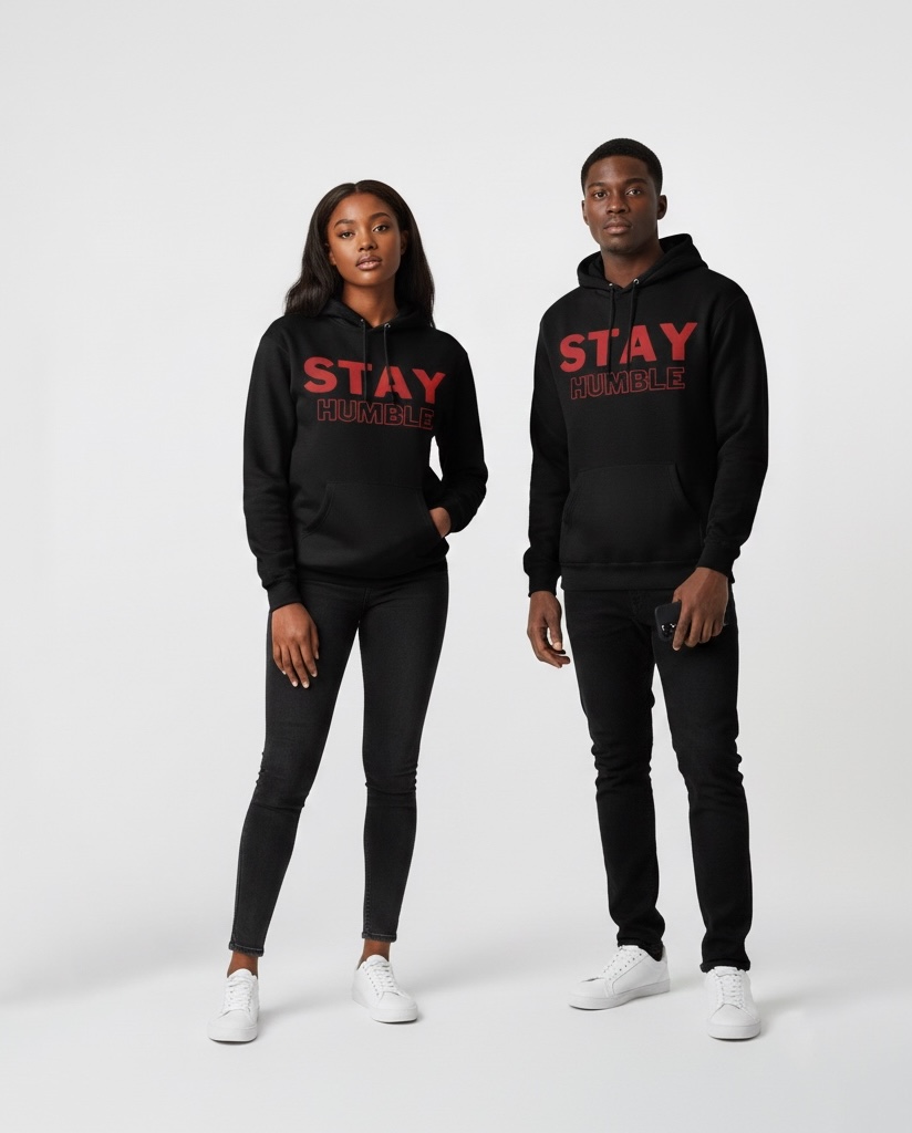 Stay Humble Print Graphic Hoodie