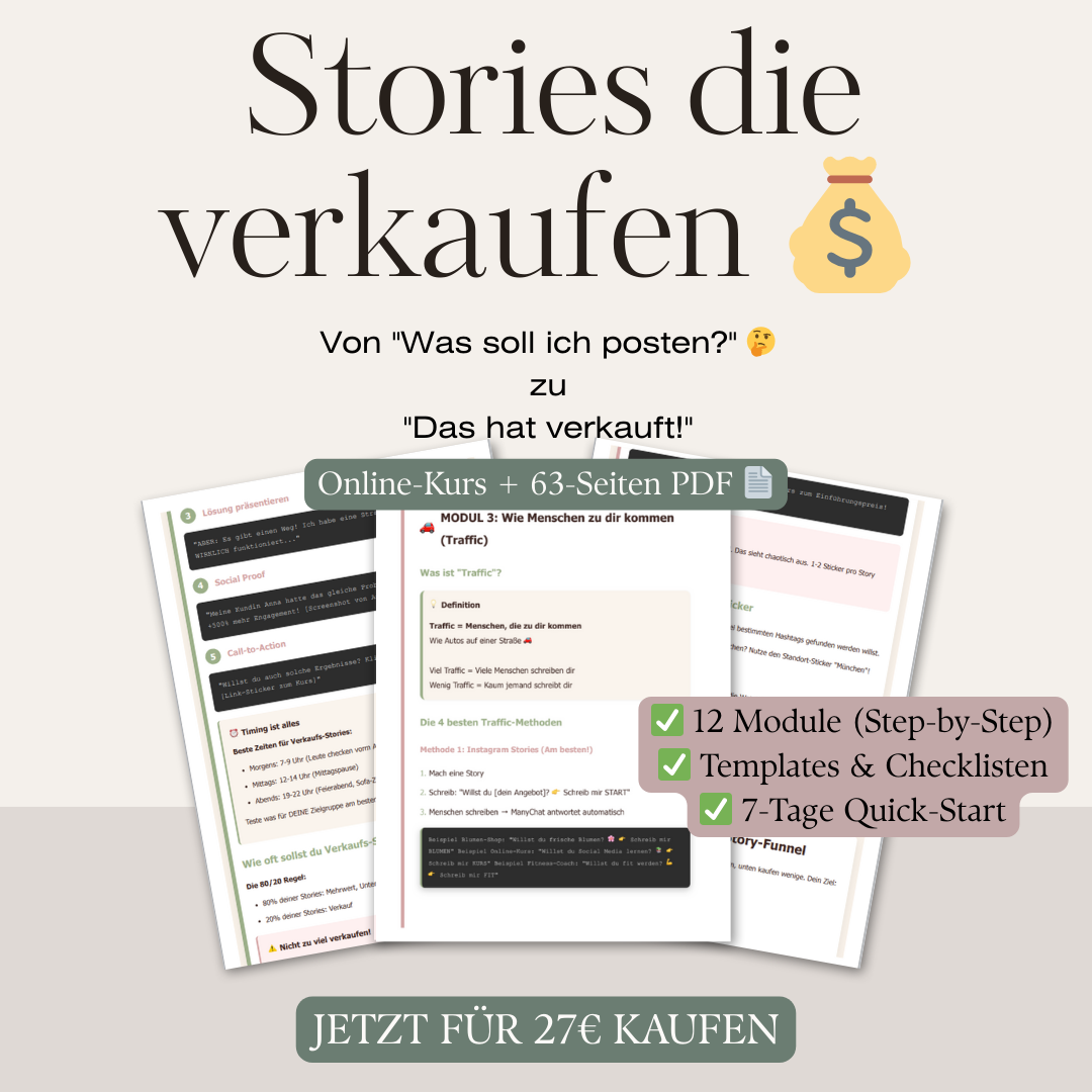 So verkaufst du über Stories - ehrlich, direkt, ohne Schnickschnack
